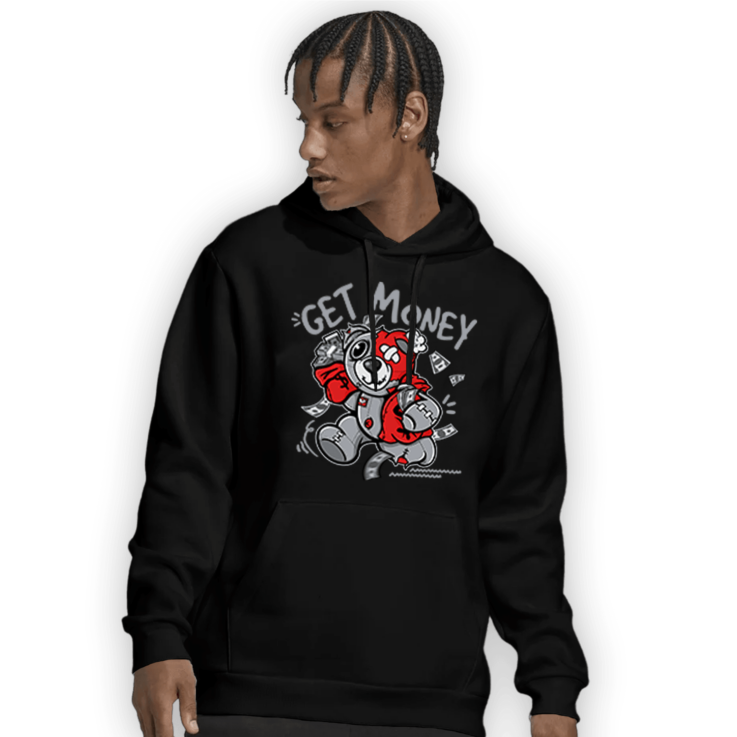 Bred Reimagined 4s Hoodie Match Get Money BER - NastyJamz