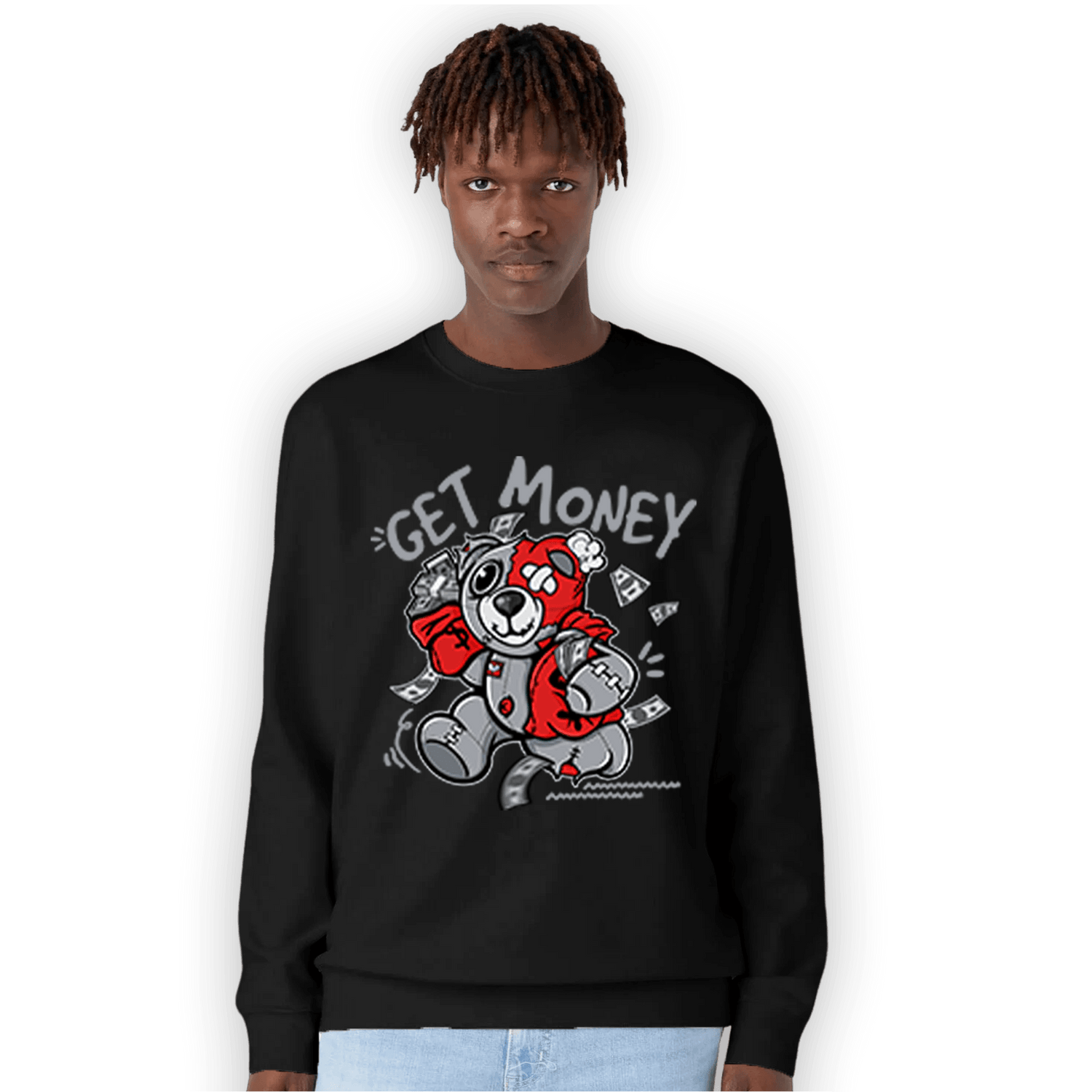 Bred Reimagined 4s Sweatshirt Match Get Money BER - NastyJamz