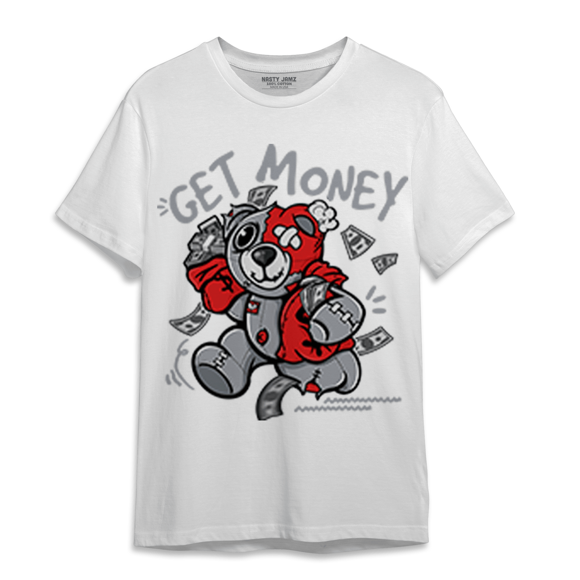 Bred Reimagined 4s T Shirt Match Get Money BER - NastyJamz