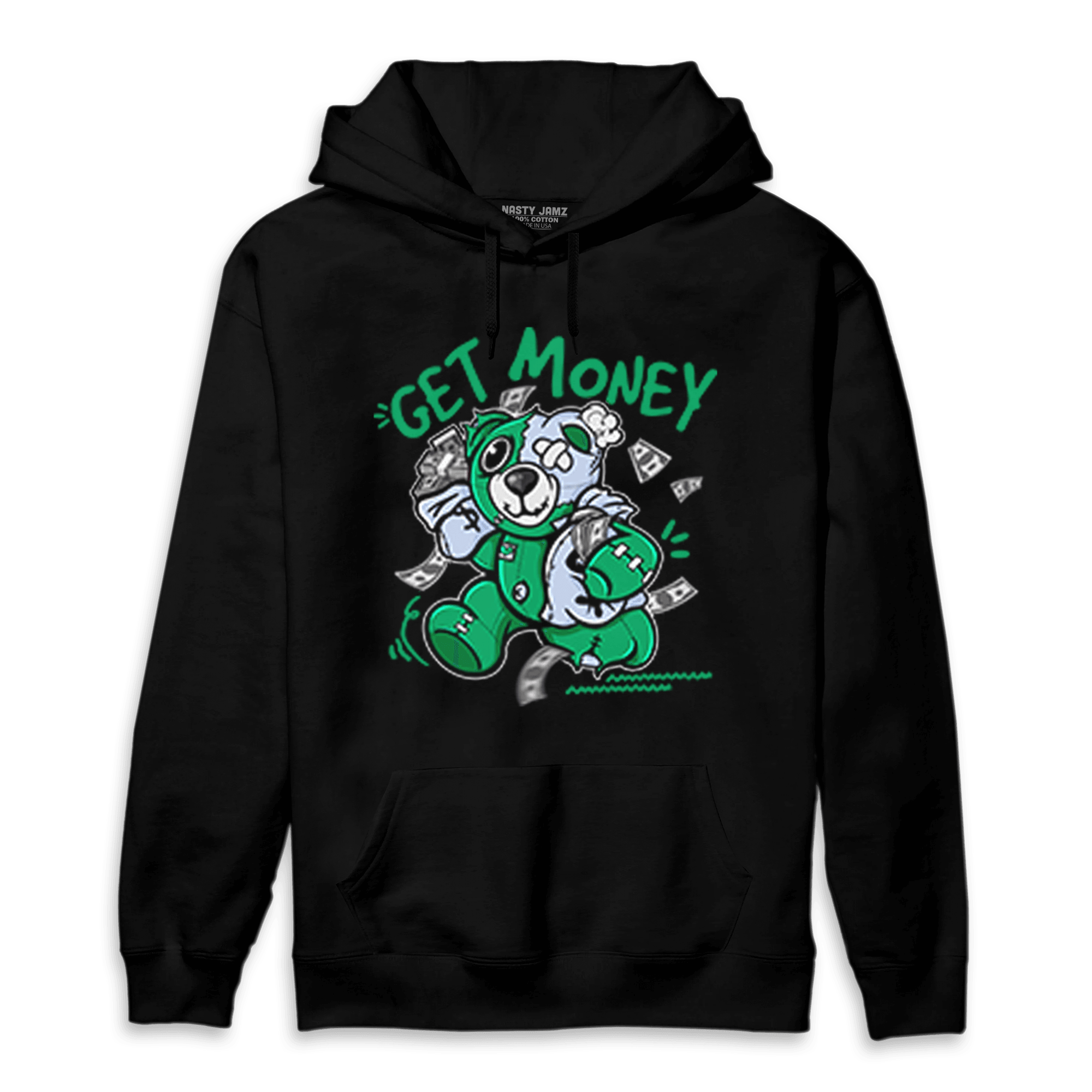 Lucky Green 5s Hoodie Match Get Money BER - NastyJamz