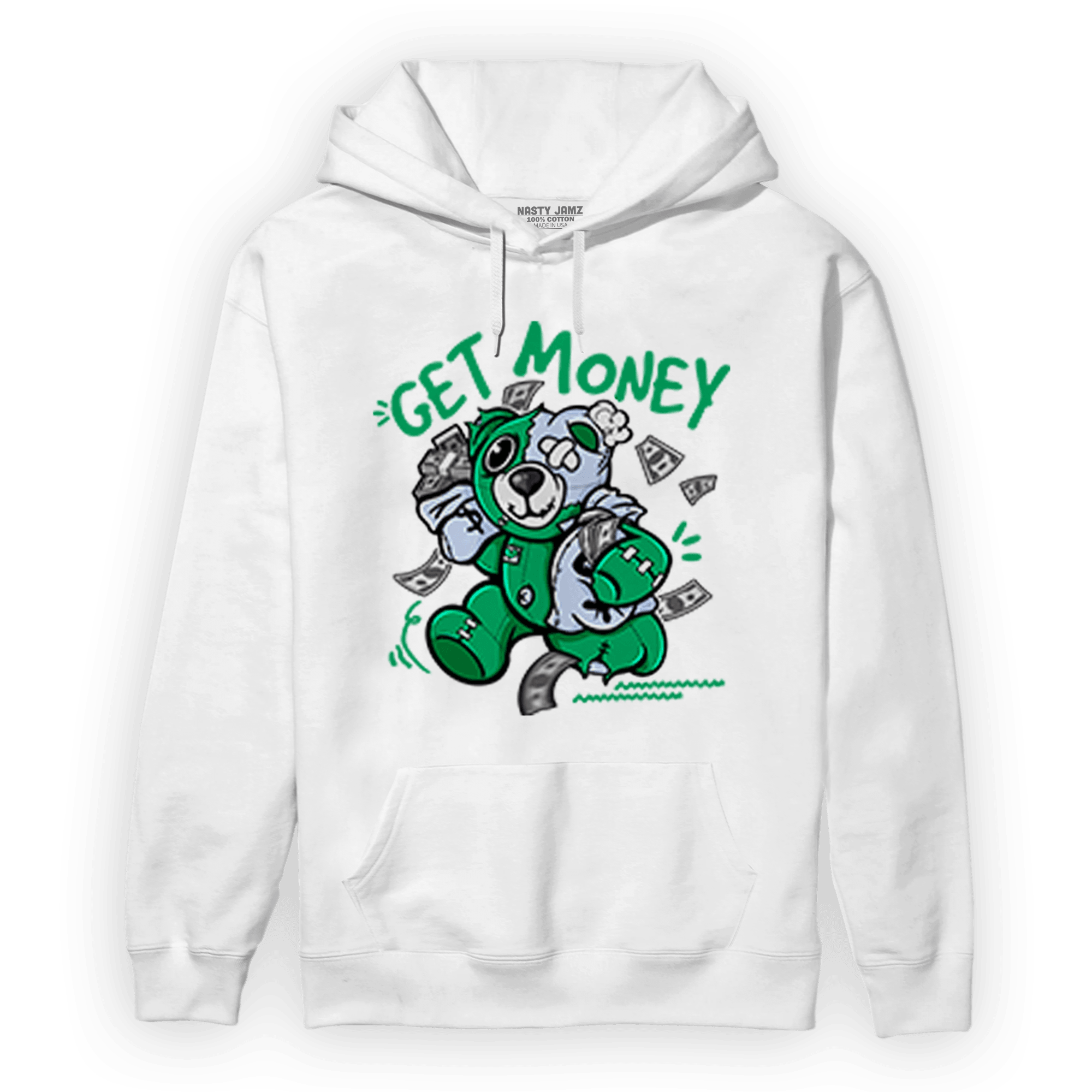 Lucky Green 5s Hoodie Match Get Money BER - NastyJamz