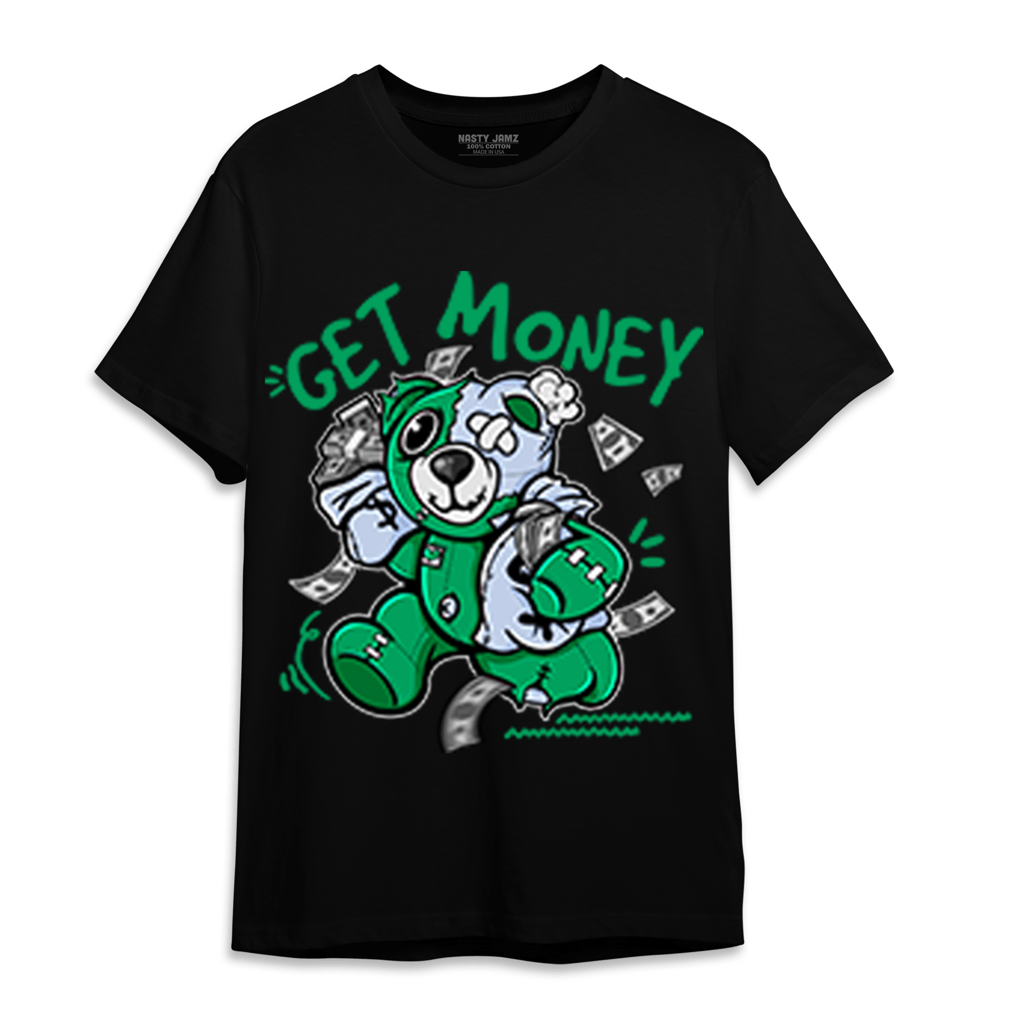 Lucky Green 5s T Shirt Match Get Money BER - NastyJamz