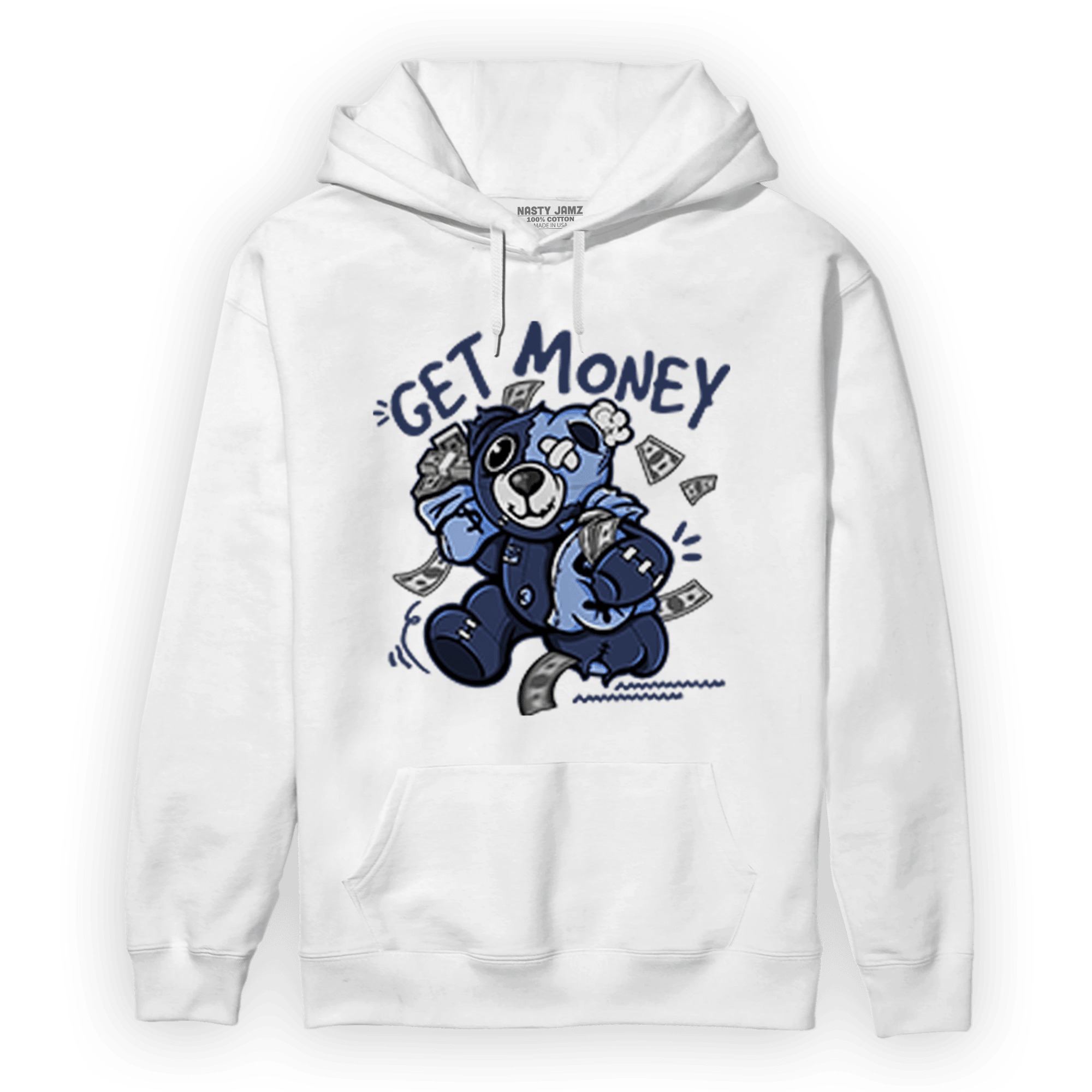 Midnight Navy 5s Hoodie Match Get Money BER - NastyJamz