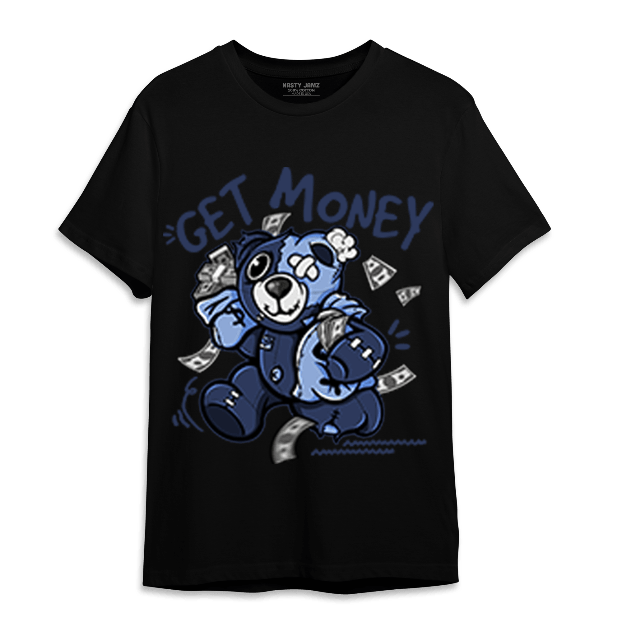 Midnight Navy 5s T Shirt Match Get Money BER - NastyJamz