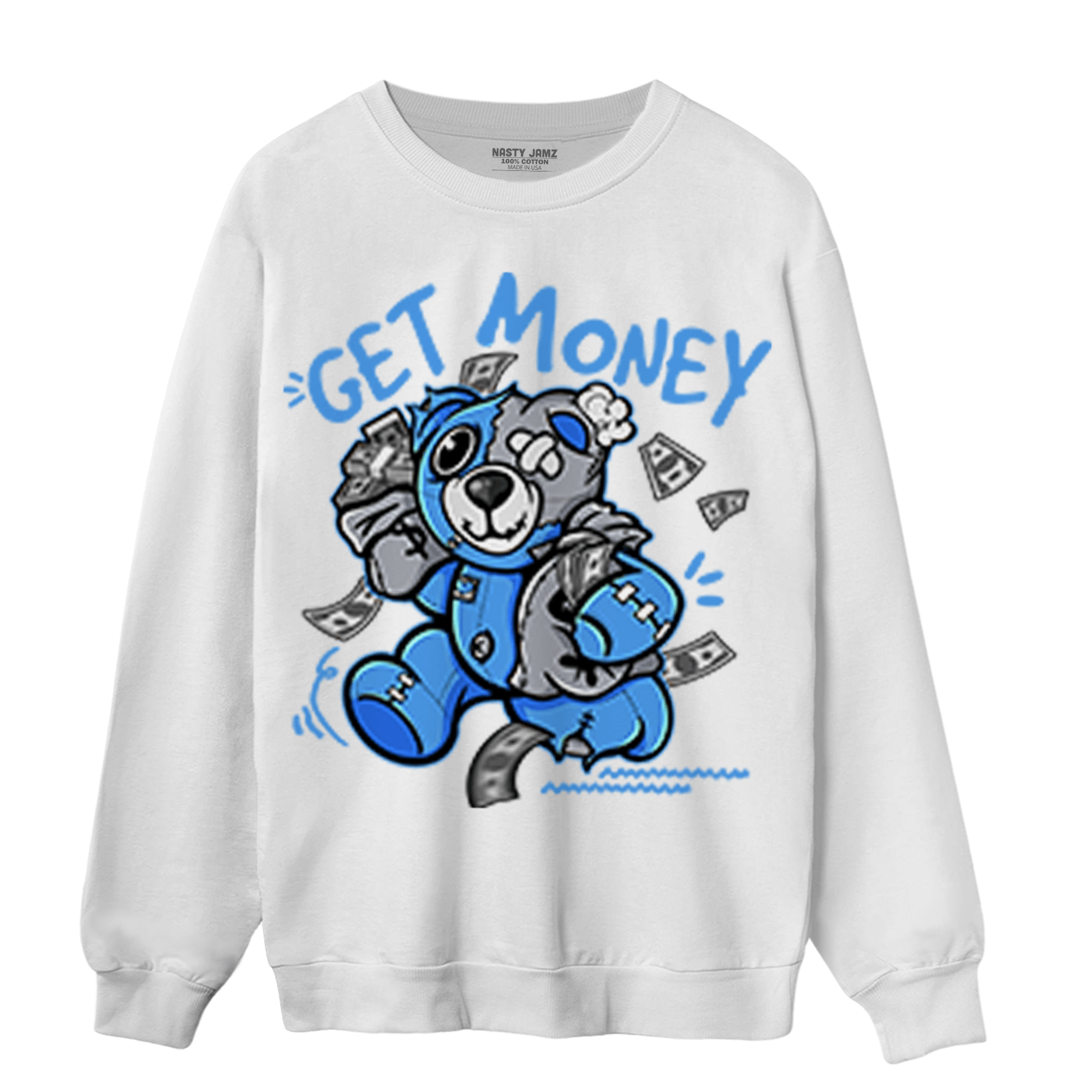 University Blue 5s Sweatshirt Match Get Money BER - NastyJamz