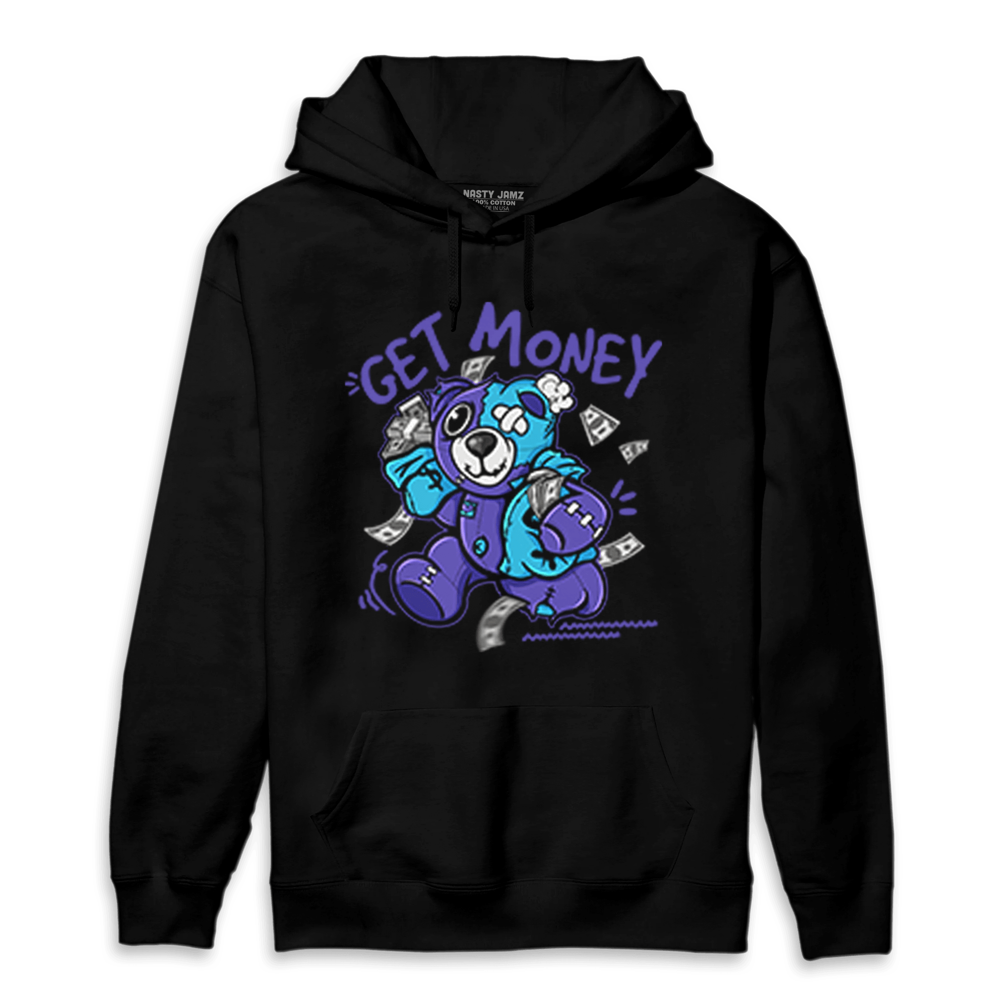 Aqua 6s Hoodie Match Get Money BER - NastyJamz