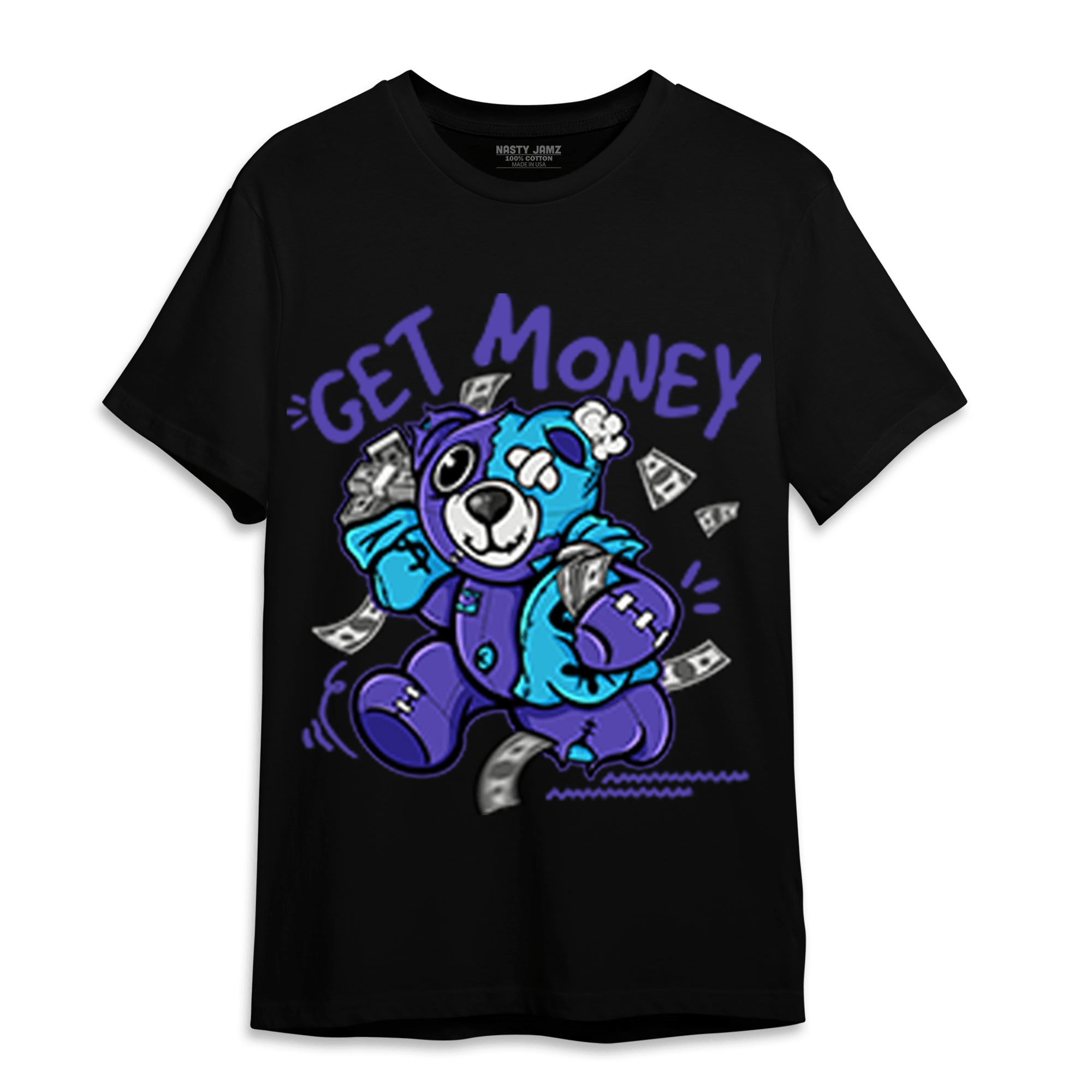 Aqua 6s T Shirt Match Get Money BER - NastyJamz