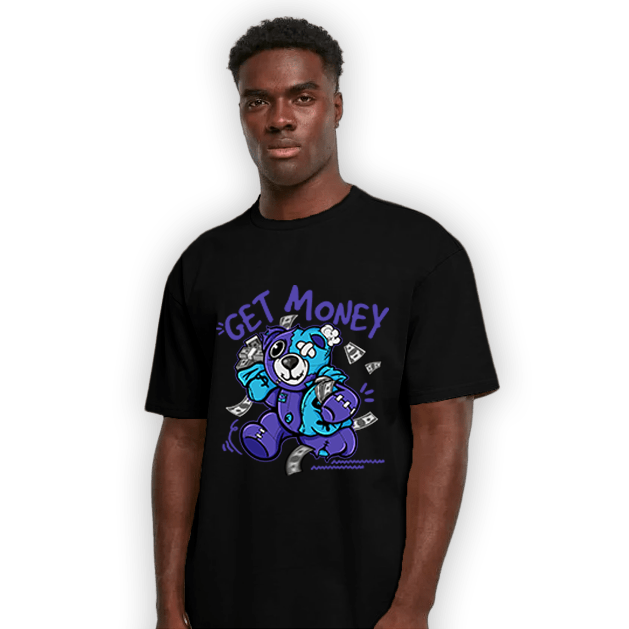 Aqua 6s T Shirt Match Get Money BER - NastyJamz
