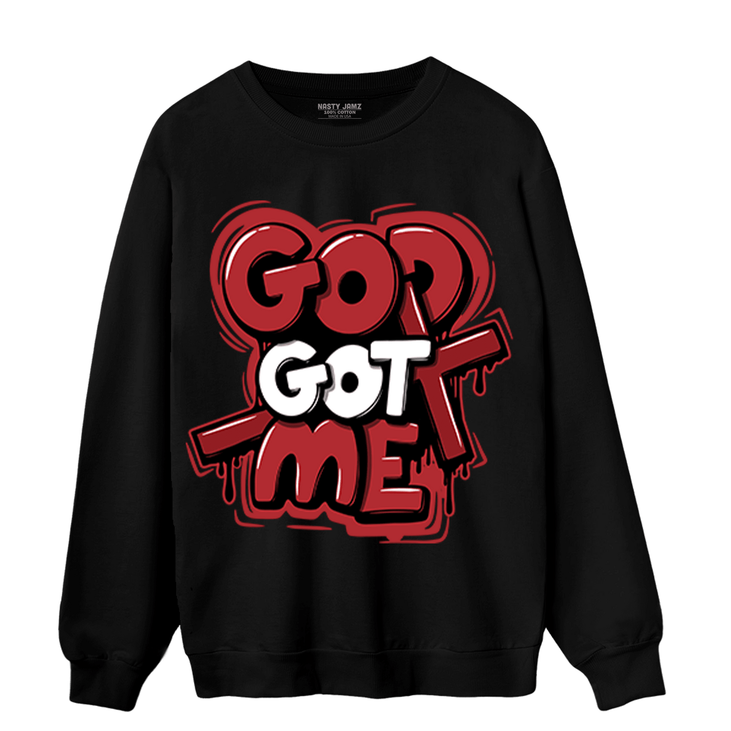 Cherry 12s Sweatshirt Match God Got Me - NastyJamz