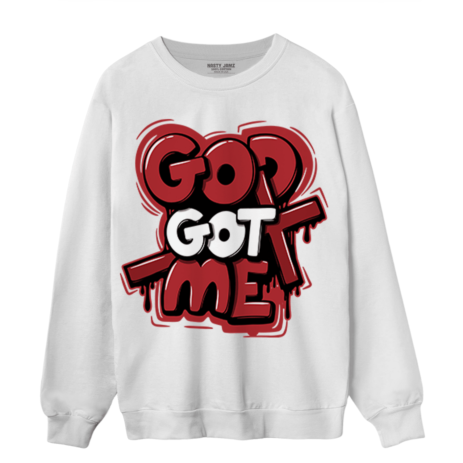 Cherry 12s Sweatshirt Match God Got Me - NastyJamz