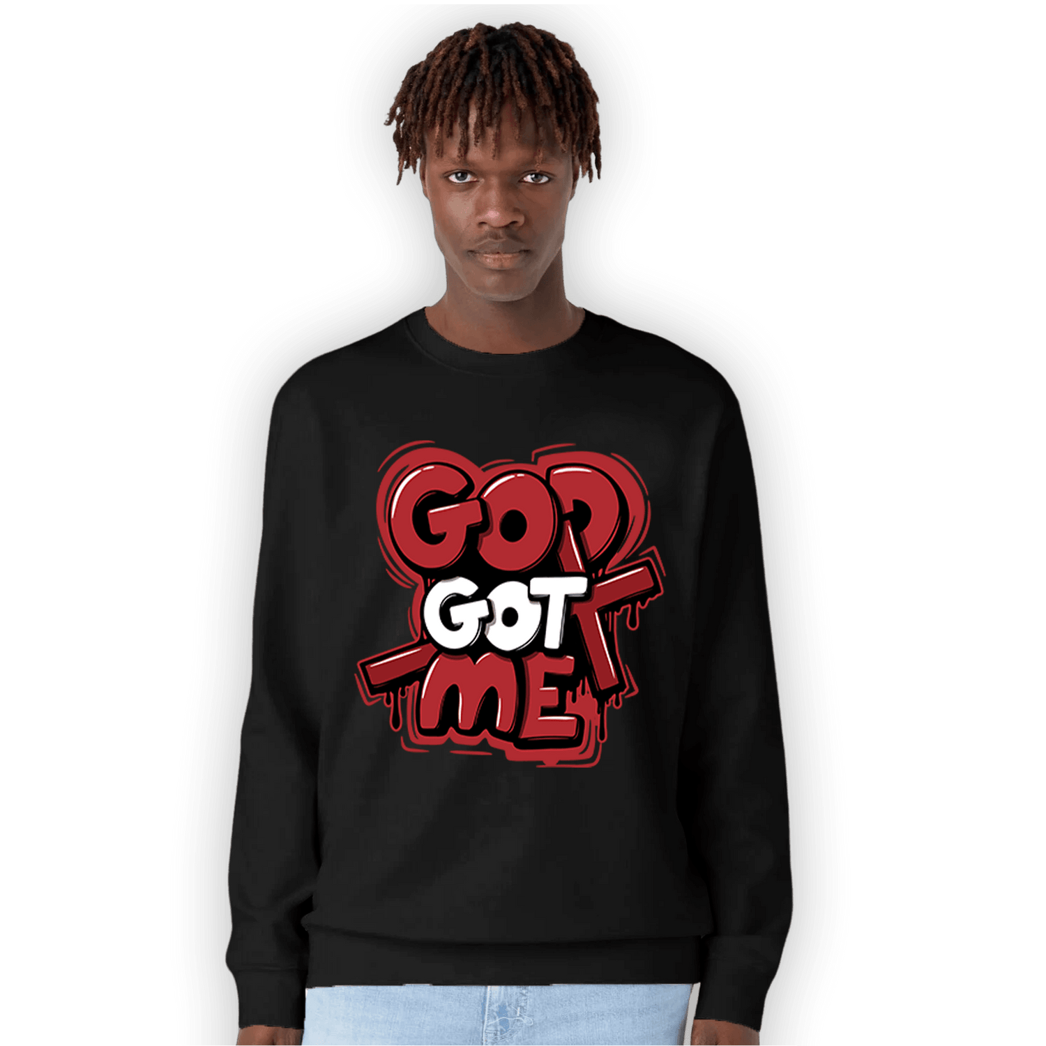 Cherry 12s Sweatshirt Match God Got Me - NastyJamz