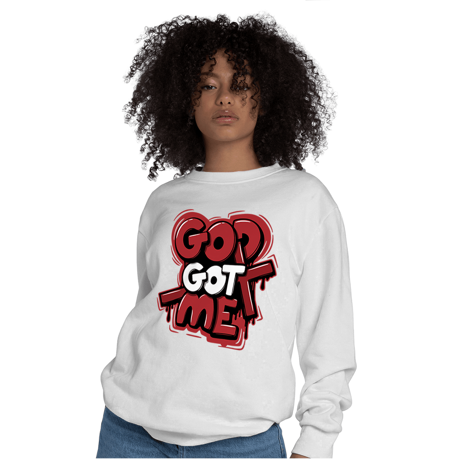 Cherry 12s Sweatshirt Match God Got Me - NastyJamz