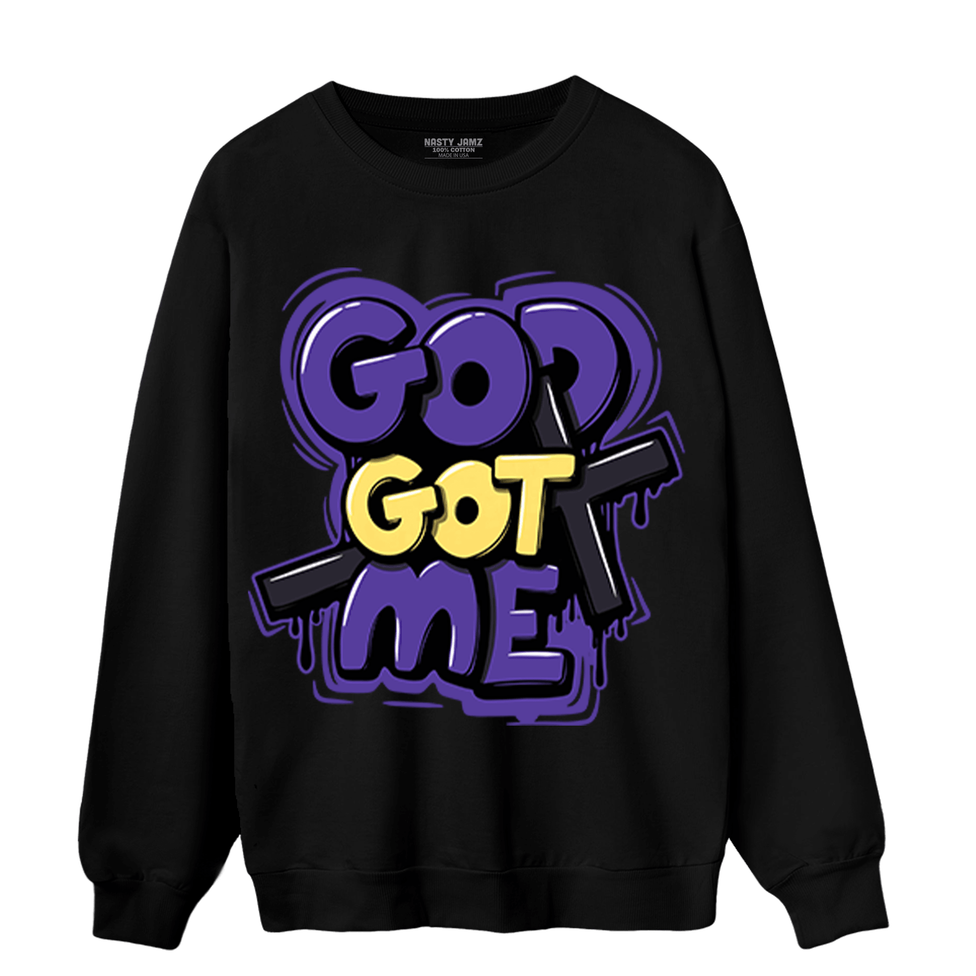Field Purple 12s Sweatshirt Match God Got Me - NastyJamz