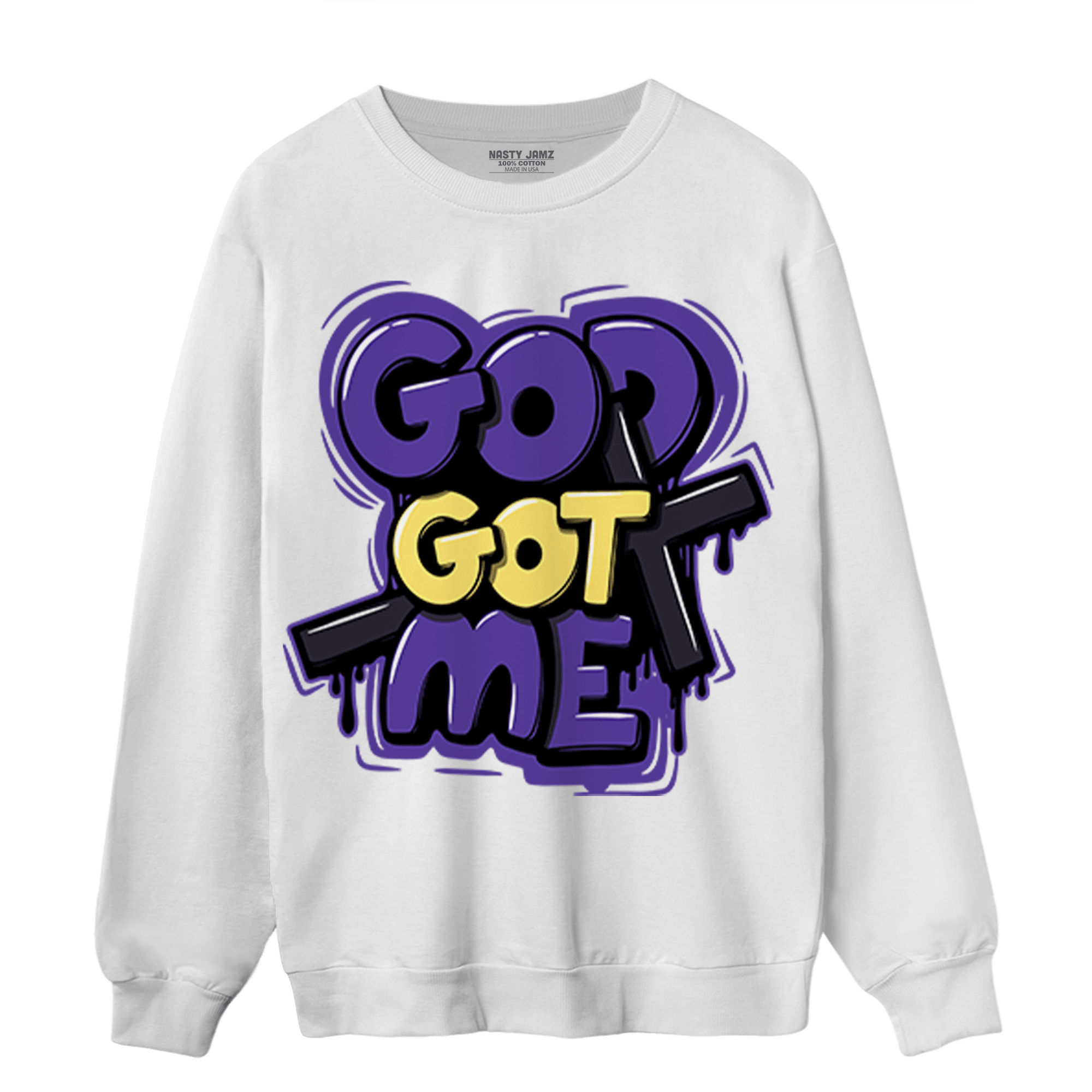 Field Purple 12s Sweatshirt Match God Got Me - NastyJamz