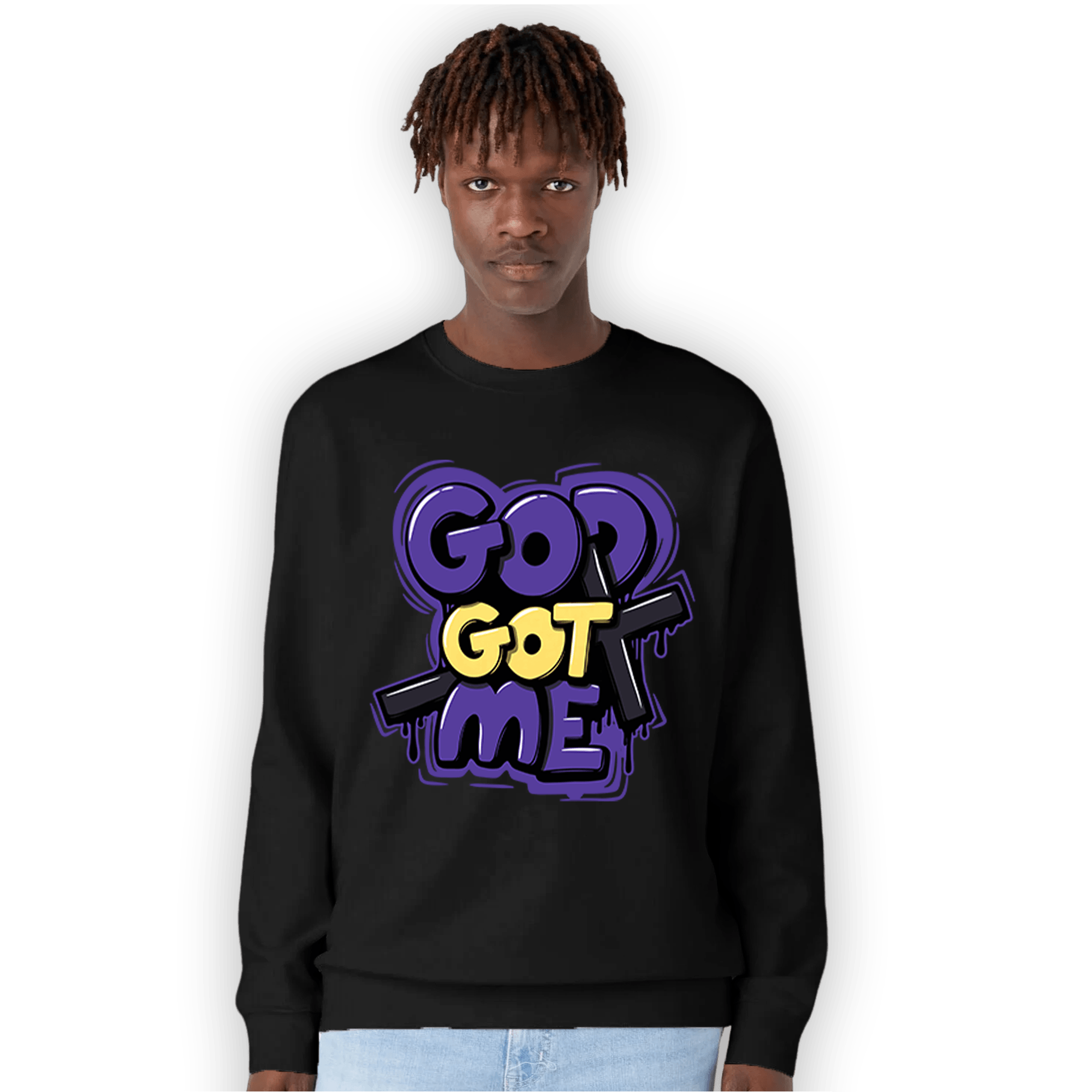 Field Purple 12s Sweatshirt Match God Got Me - NastyJamz