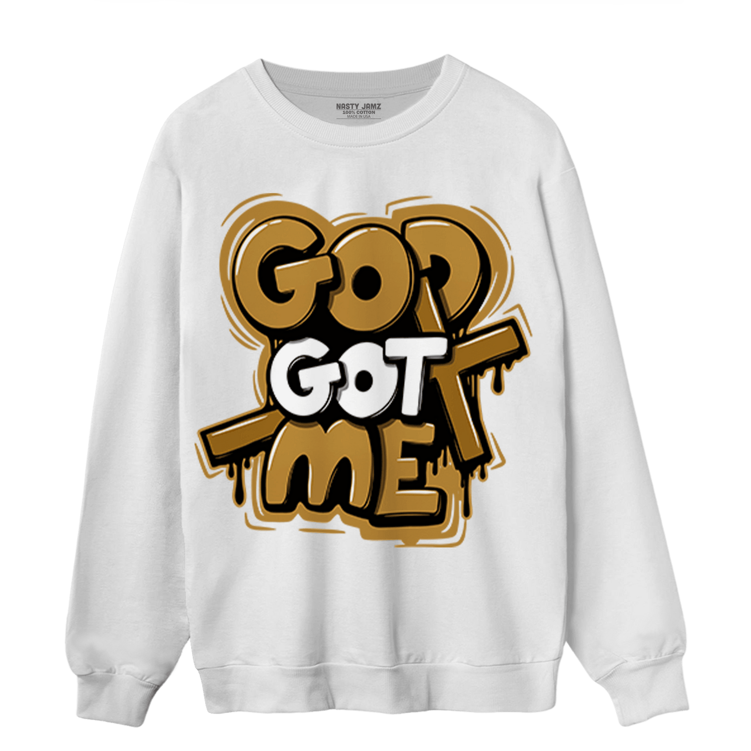 Wheat 13s Sweatshirt Match God Got Me - NastyJamz