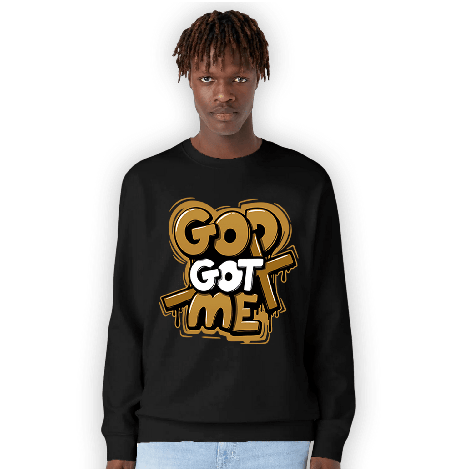 Wheat 13s Sweatshirt Match God Got Me - NastyJamz