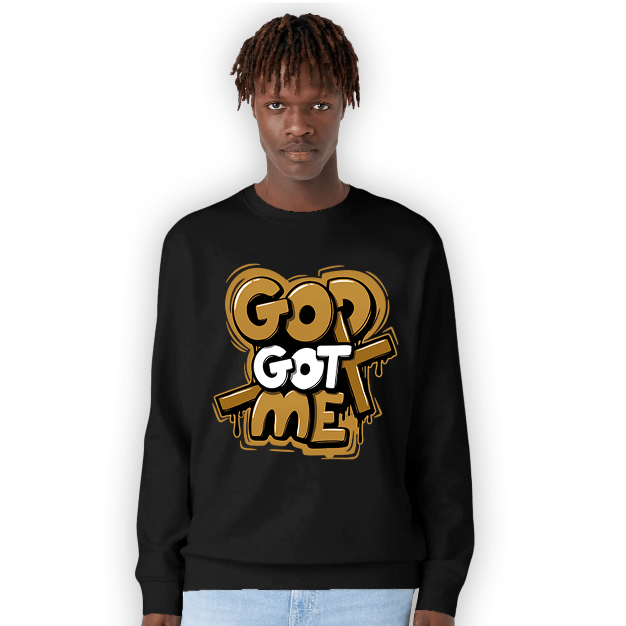Wheat 13s Sweatshirt Match God Got Me - NastyJamz