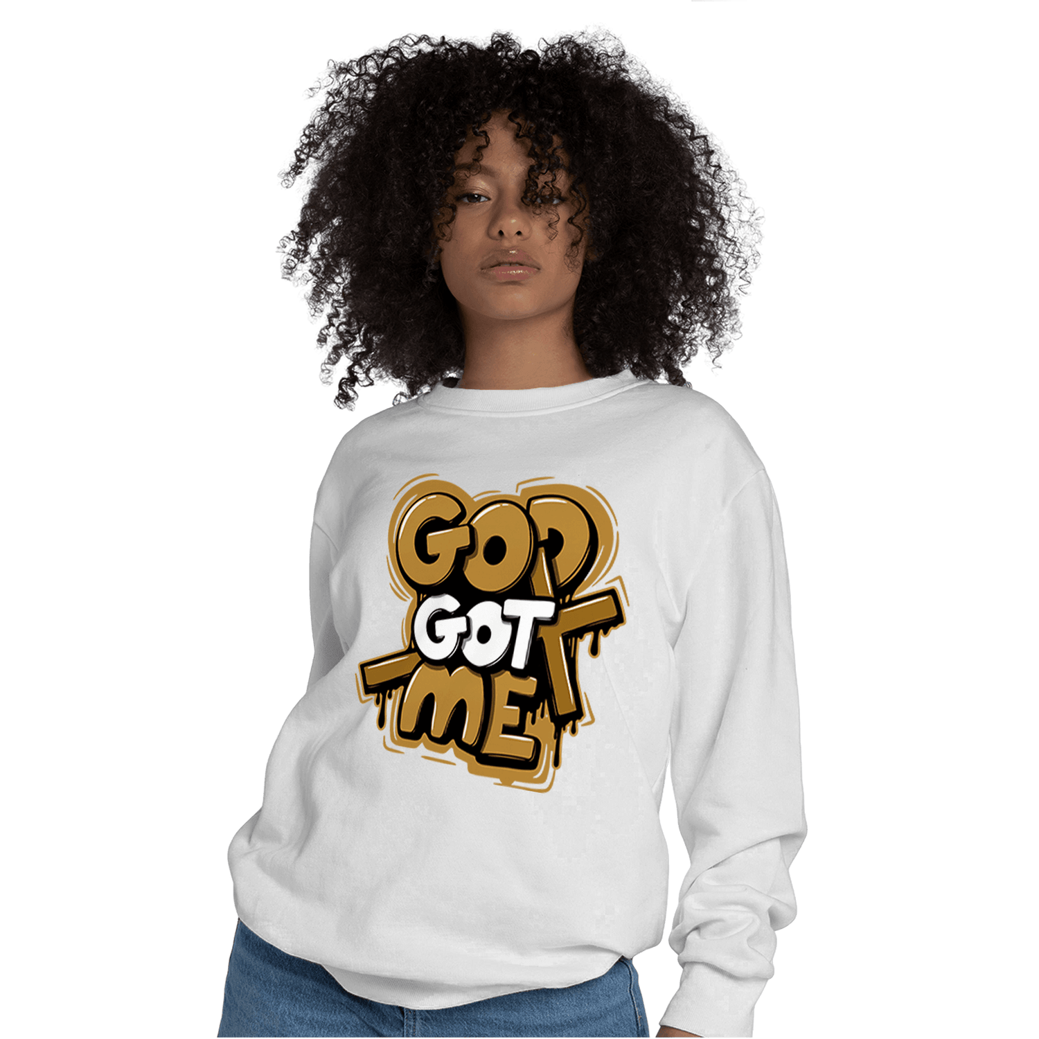 Wheat 13s Sweatshirt Match God Got Me - NastyJamz