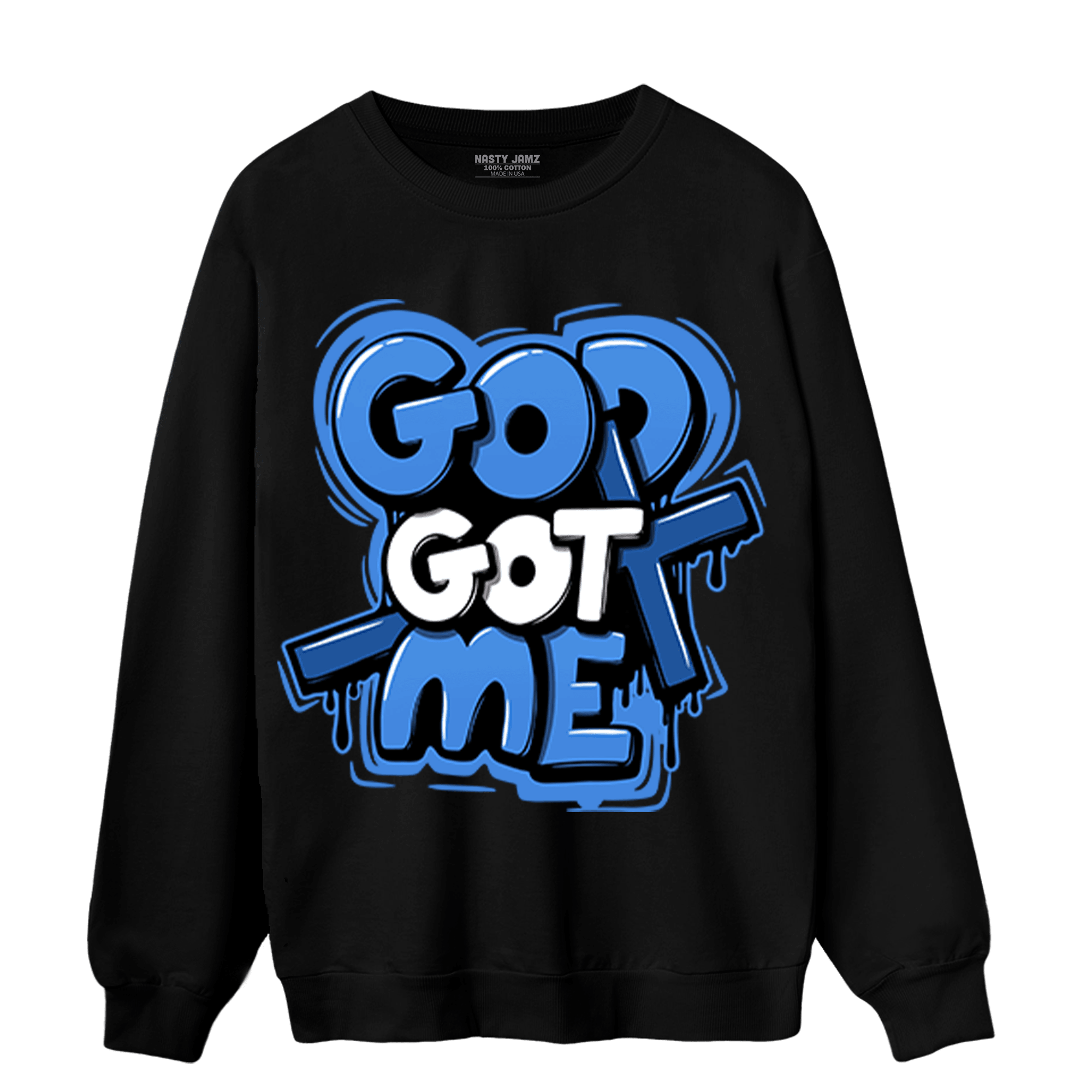 University Blue Toe 1s Sweatshirt Match God Got Me - NastyJamz