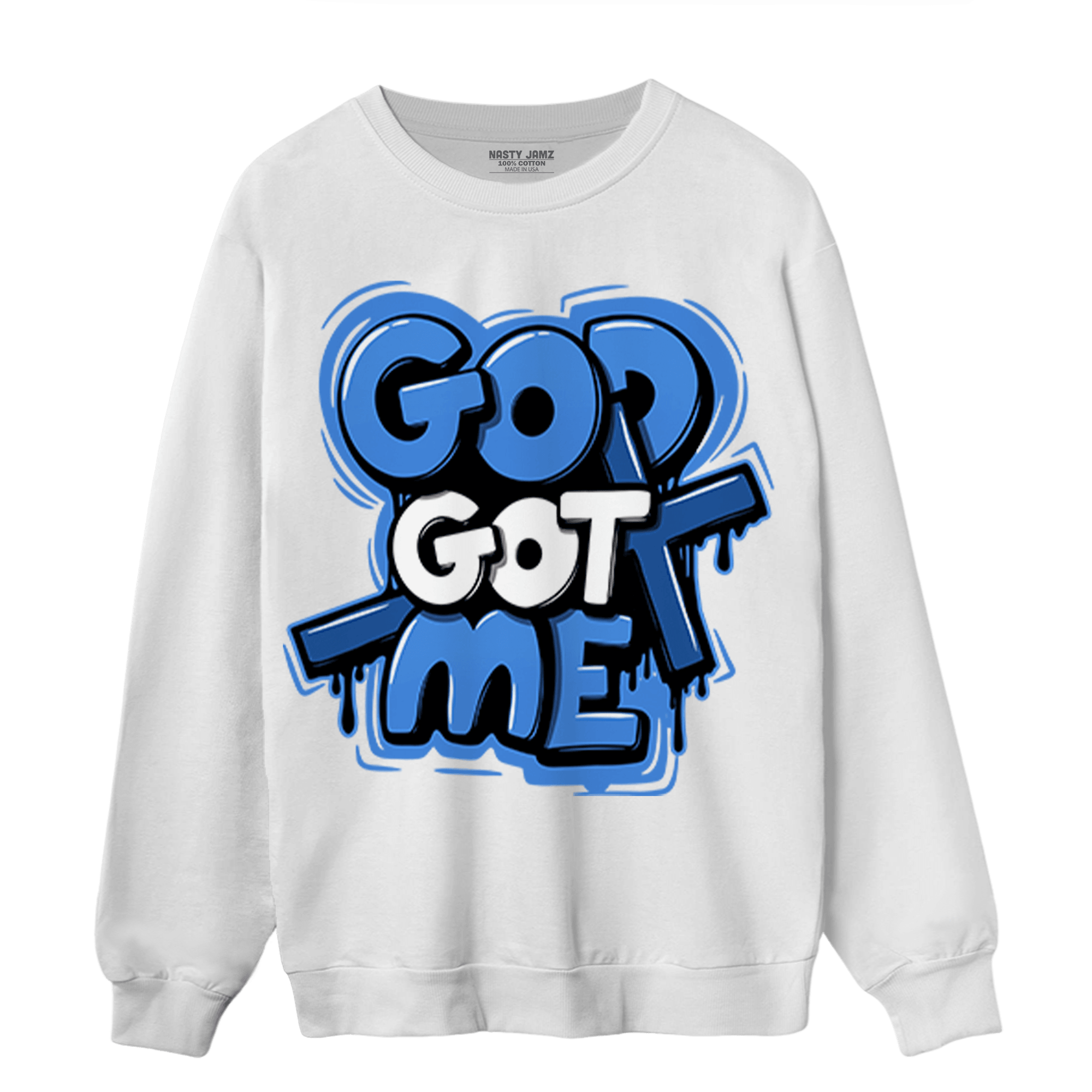 University Blue Toe 1s Sweatshirt Match God Got Me - NastyJamz