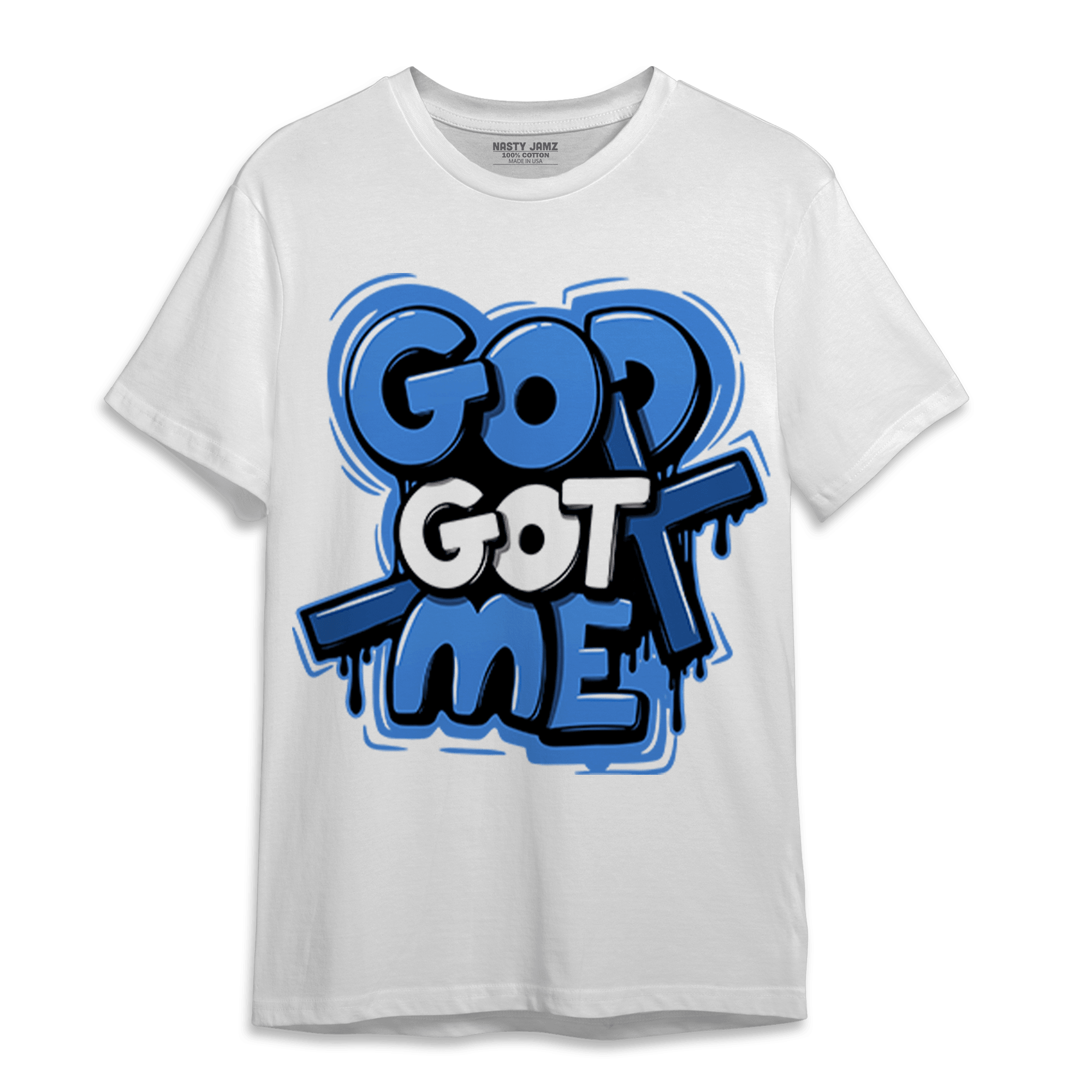 University Blue Toe 1s T Shirt Match God Got Me - NastyJamz