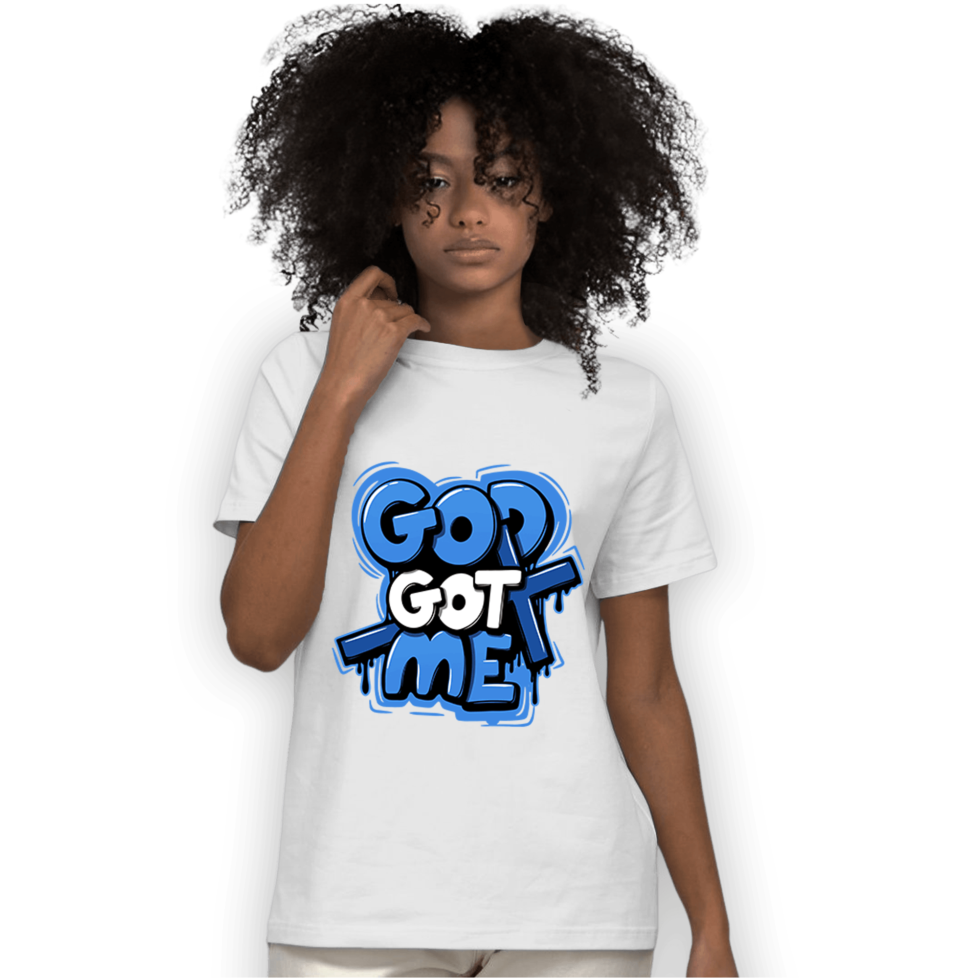 University Blue Toe 1s T Shirt Match God Got Me - NastyJamz