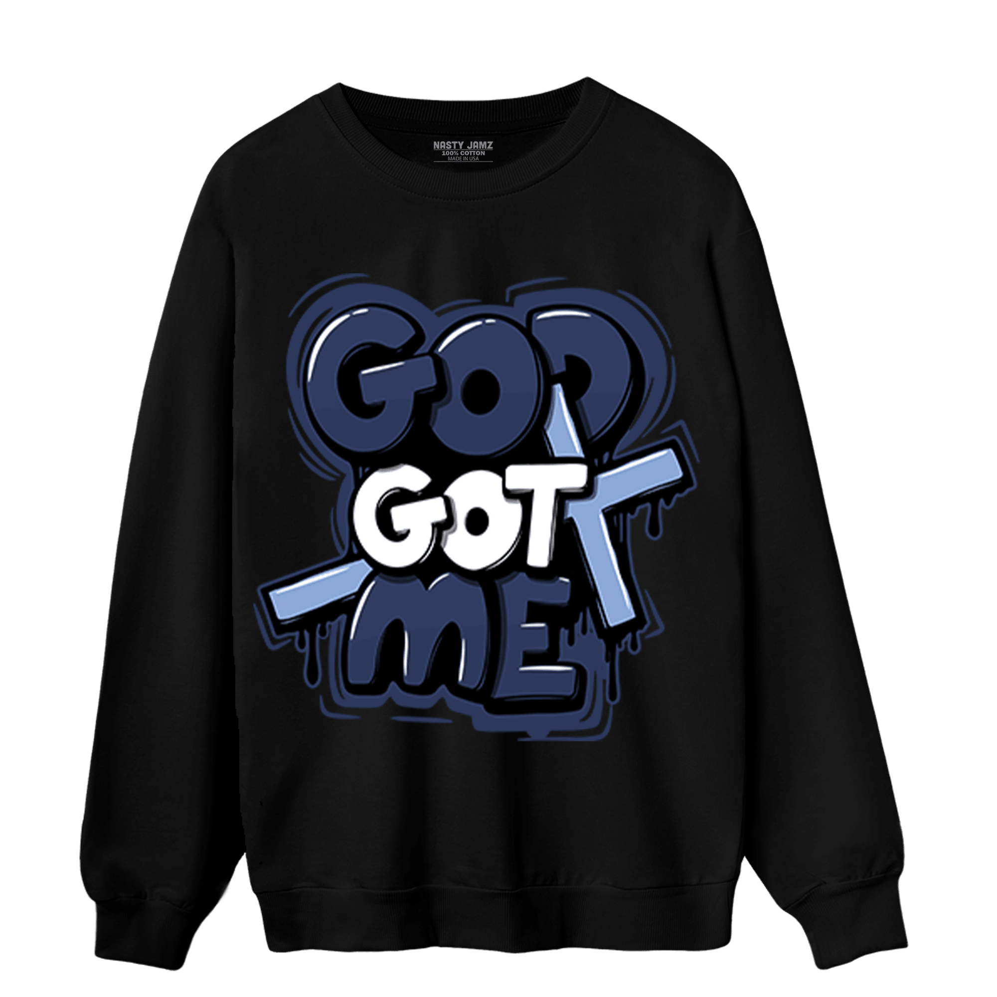 Midnight Navy 5s Sweatshirt Match God Got Me - NastyJamz