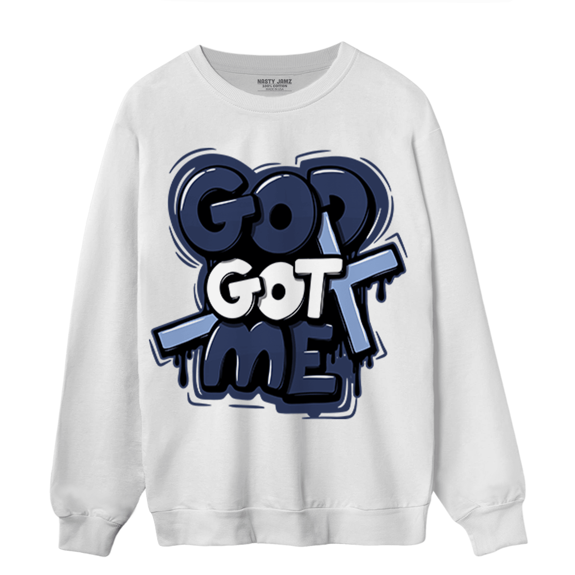 Midnight Navy 5s Sweatshirt Match God Got Me - NastyJamz