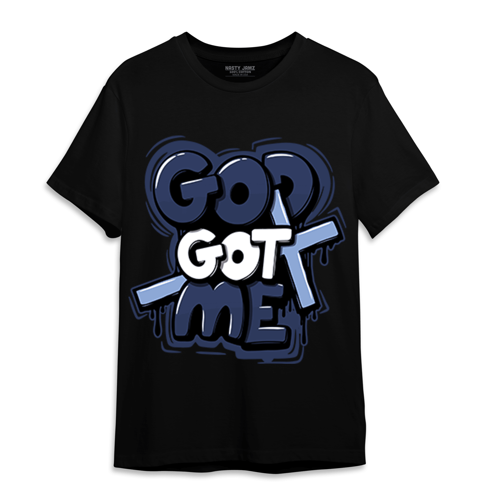 Midnight Navy 5s T Shirt Match God Got Me - NastyJamz