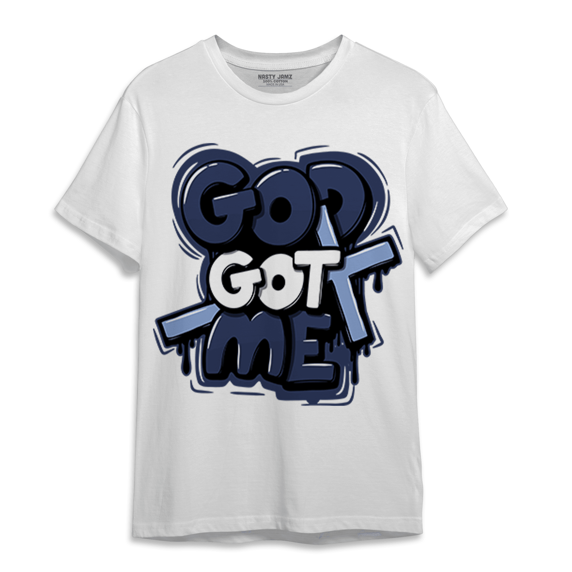 Midnight Navy 5s T Shirt Match God Got Me - NastyJamz