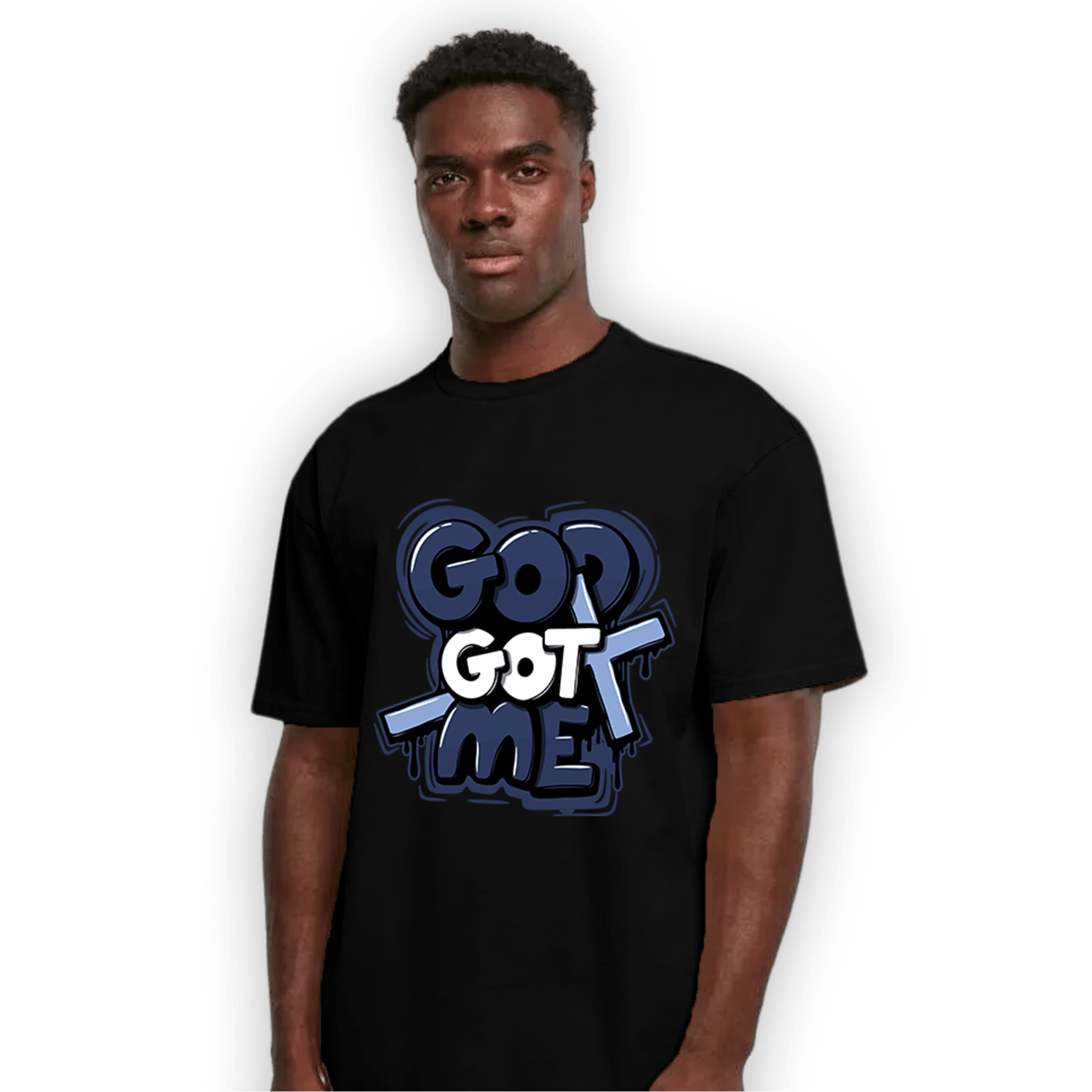 Midnight Navy 5s T Shirt Match God Got Me - NastyJamz
