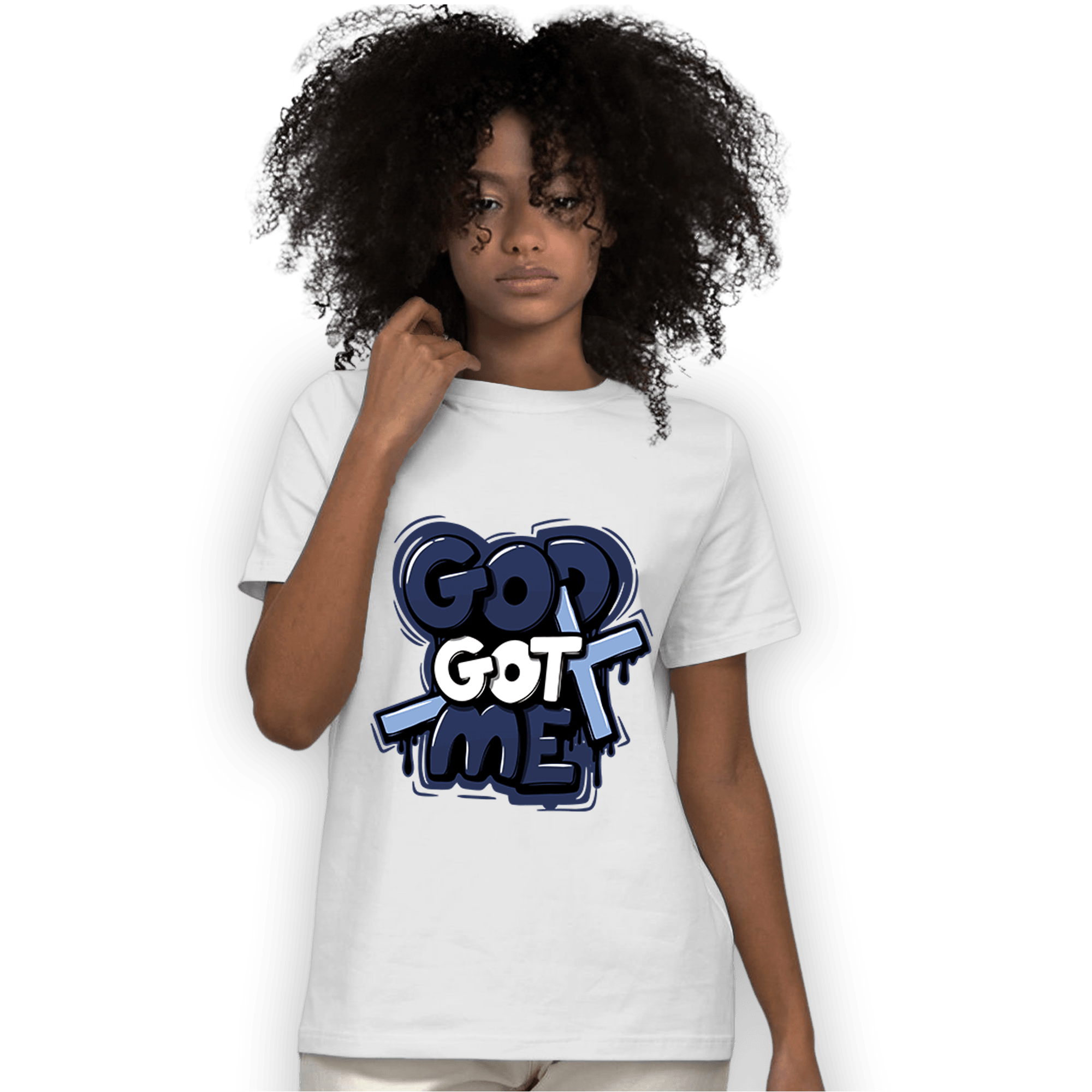 Midnight Navy 5s T Shirt Match God Got Me - NastyJamz