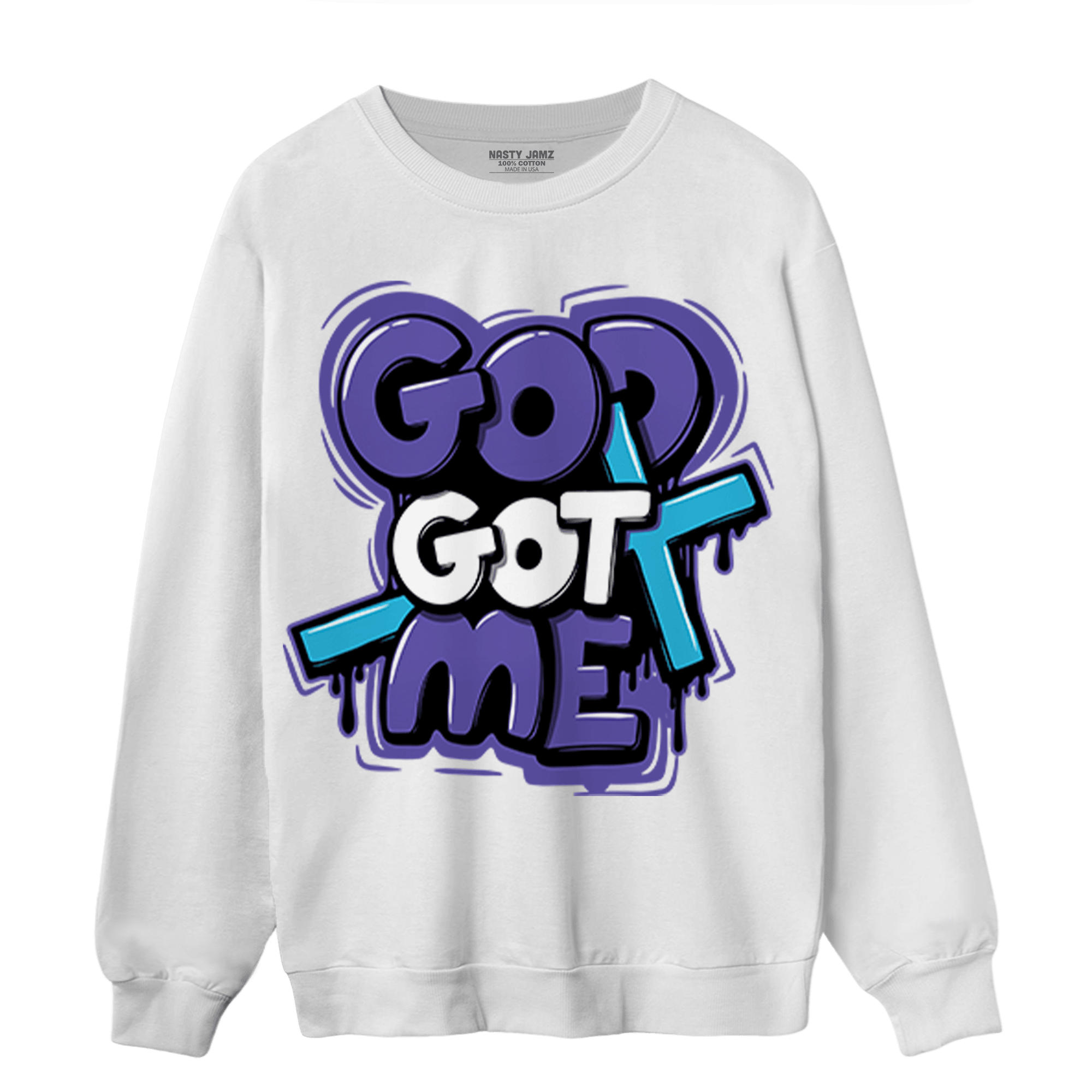 Aqua 6s Sweatshirt Match God Got Me - NastyJamz