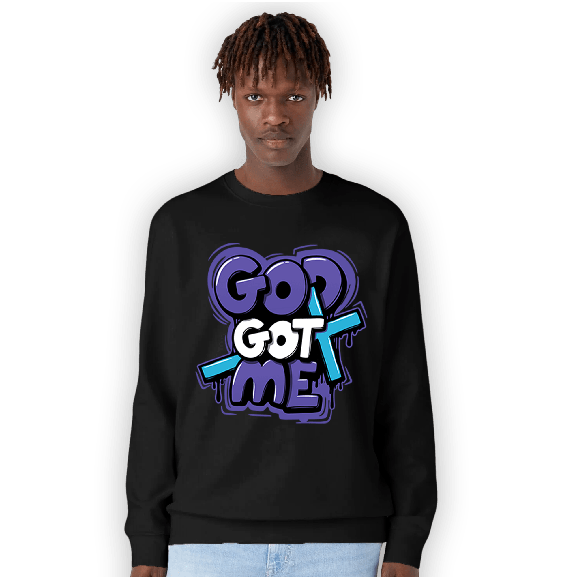 Aqua 6s Sweatshirt Match God Got Me - NastyJamz
