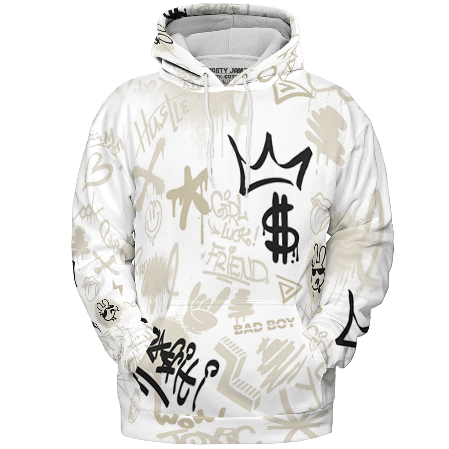Gratitude 11s Hoodie Match Graffiti King 3D All-Over Print Doodle Style - NastyJamz