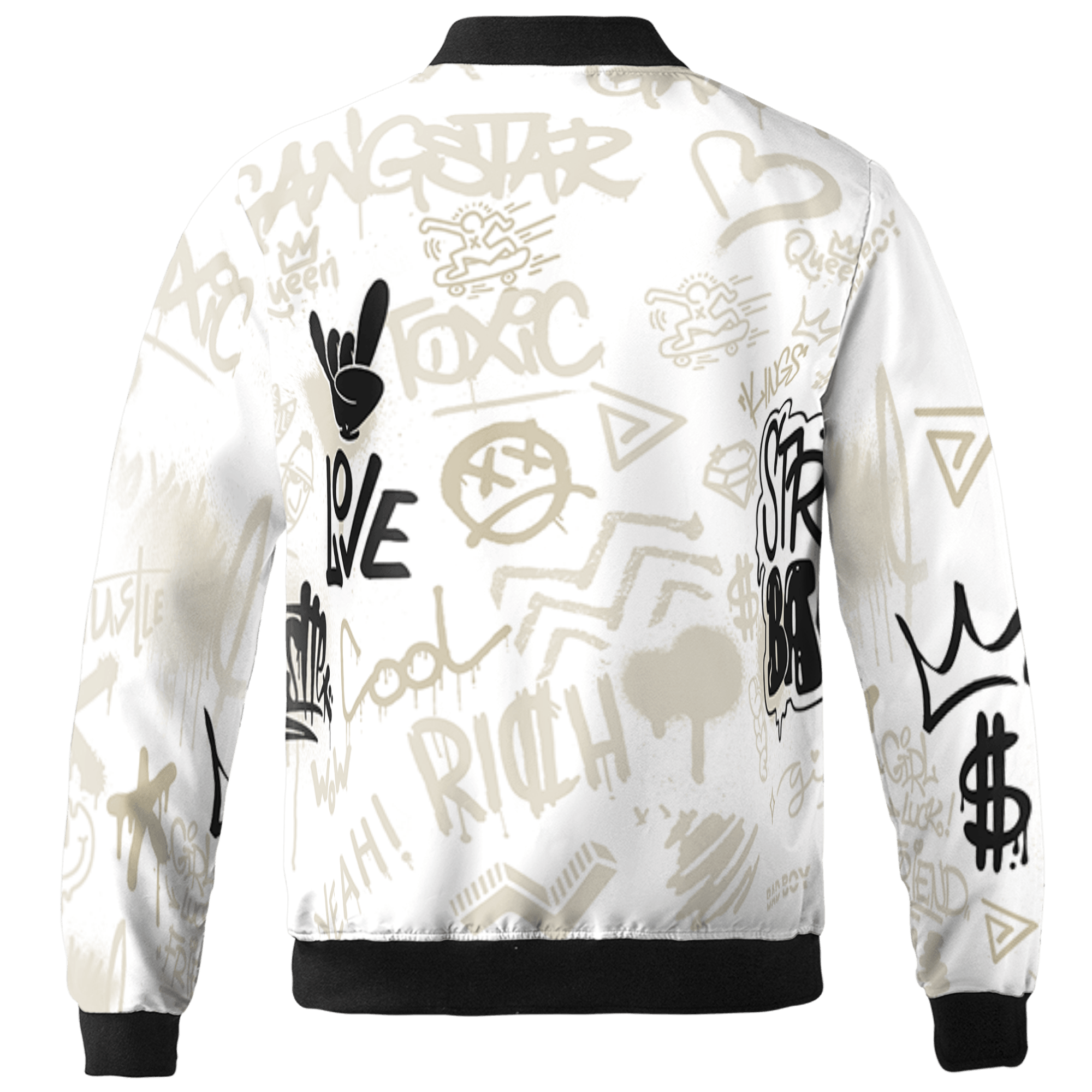 Gratitude 11s Jacket Match Graffiti King 3D All-Over Print Doodle Style - NastyJamz