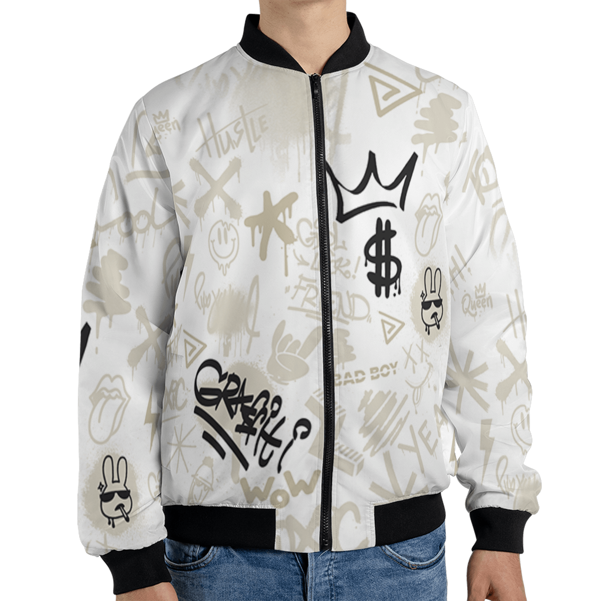 Gratitude 11s Jacket Match Graffiti King 3D All-Over Print Doodle Style - NastyJamz
