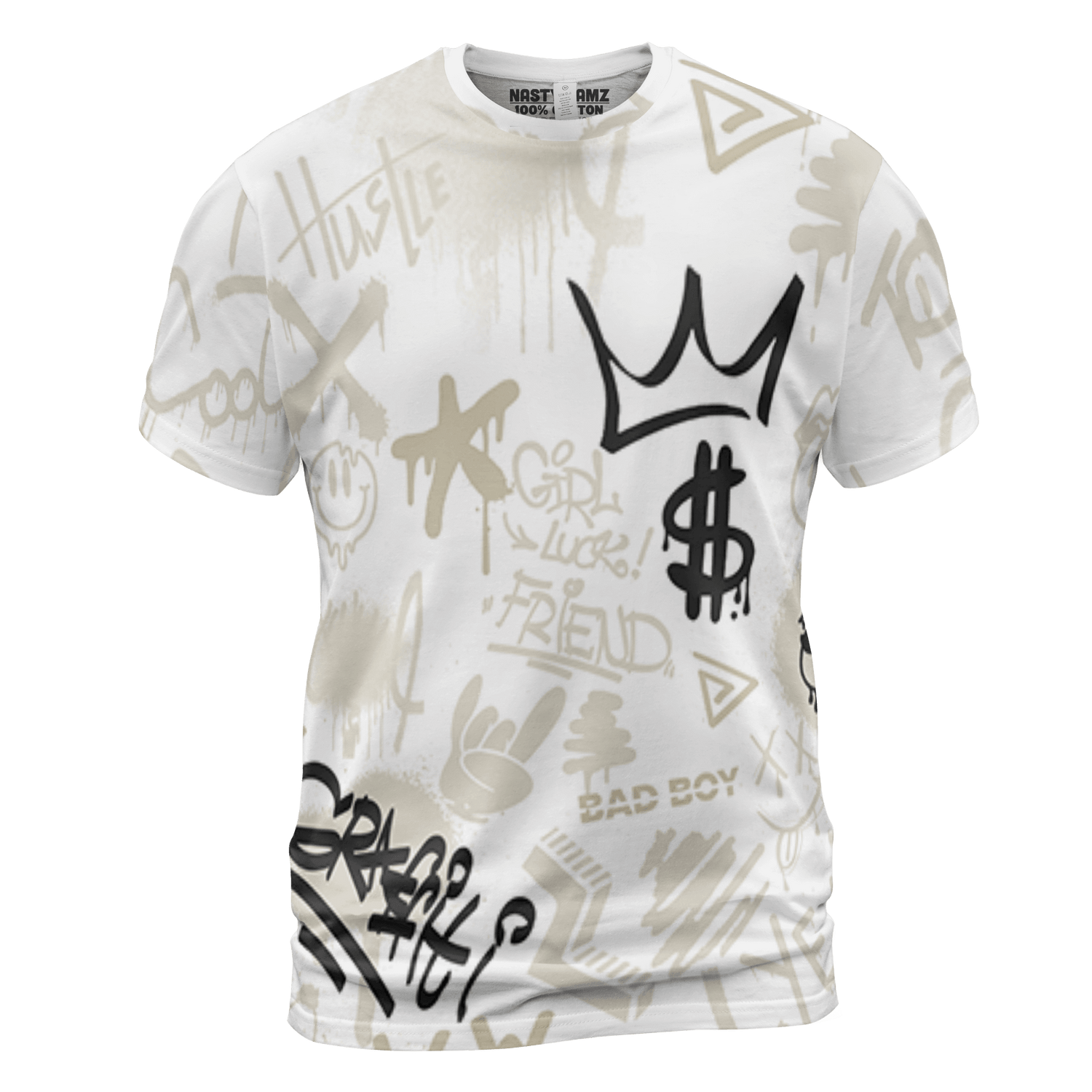 Gratitude 11s T Shirt Match Graffiti King 3D All-Over Print Doodle Style - NastyJamz