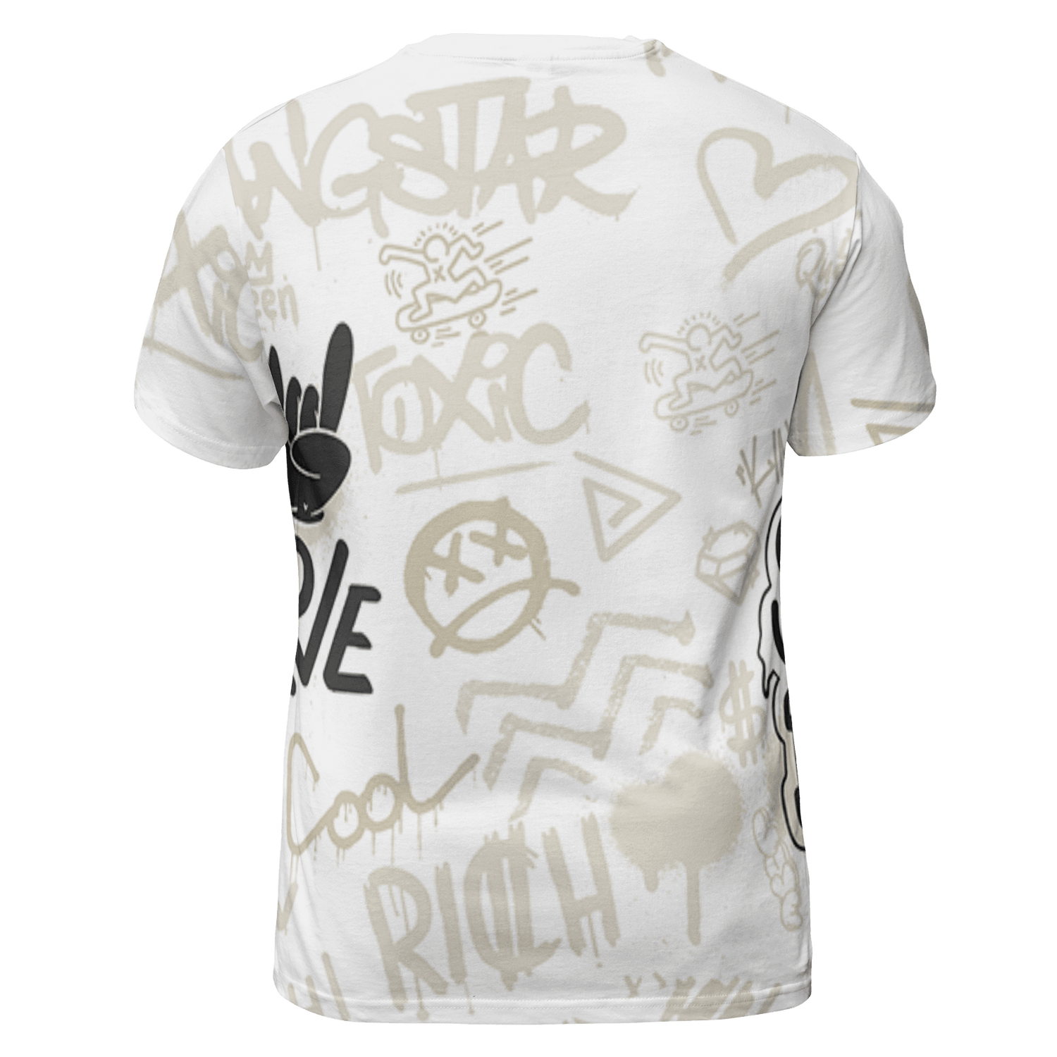 Gratitude 11s T Shirt Match Graffiti King 3D All-Over Print Doodle Style - NastyJamz