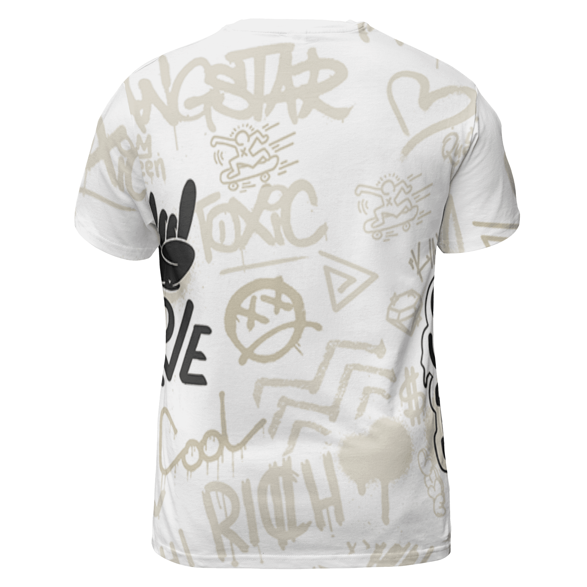 Gratitude 11s T Shirt Match Graffiti King 3D All-Over Print Doodle Style - NastyJamz