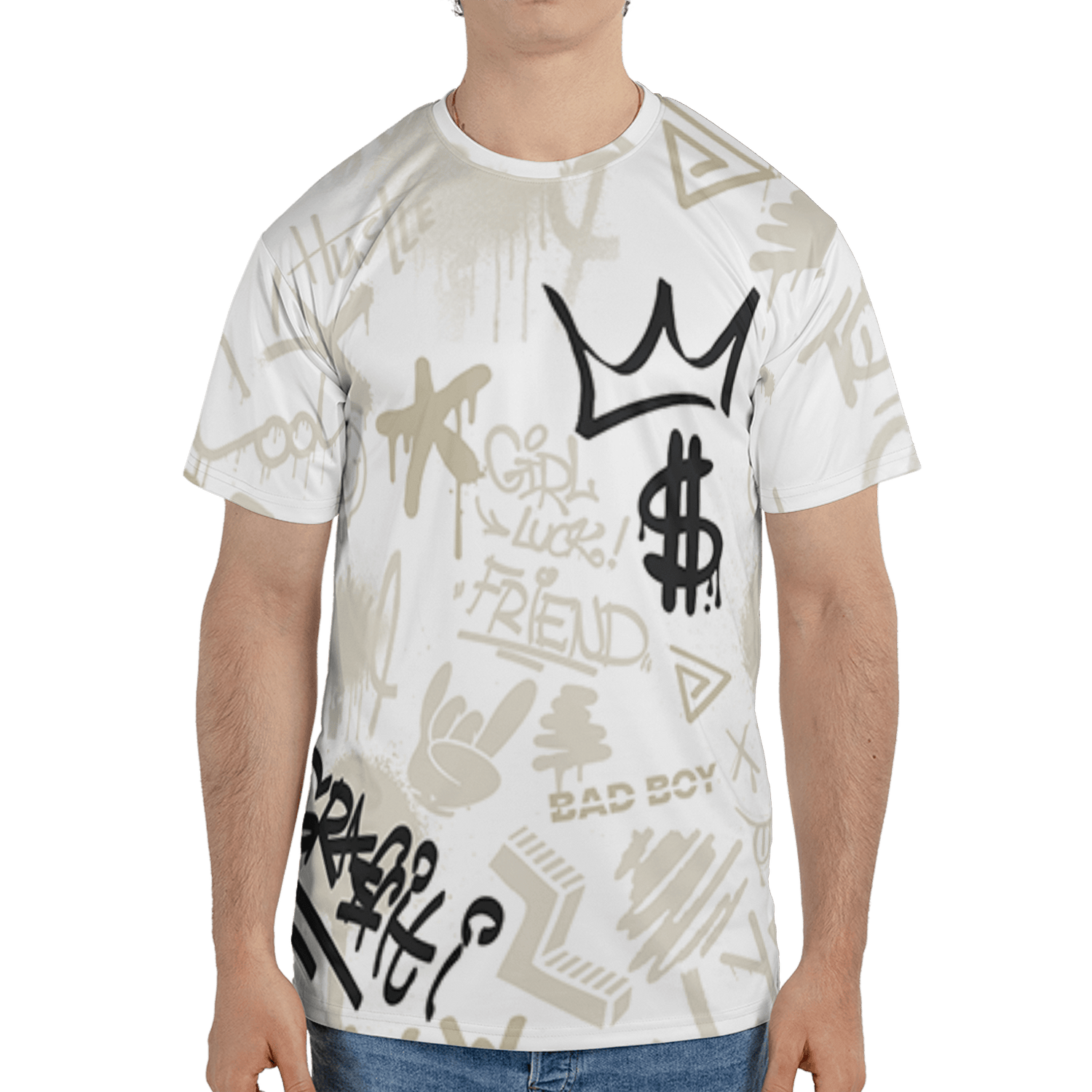 Gratitude 11s T Shirt Match Graffiti King 3D All-Over Print Doodle Style - NastyJamz