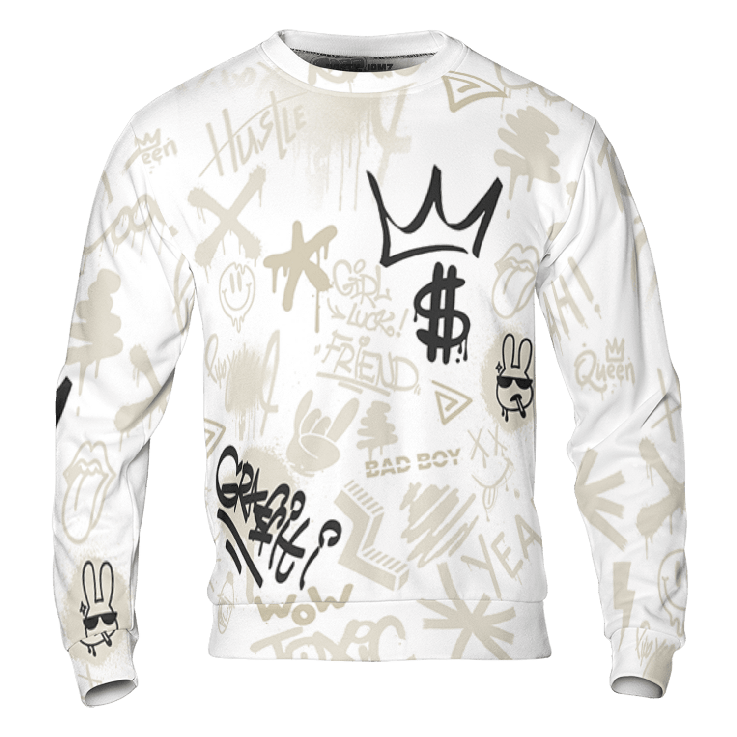 Gratitude 11s Sweatshirt Match Graffiti King 3D All-Over Print Doodle Style - NastyJamz