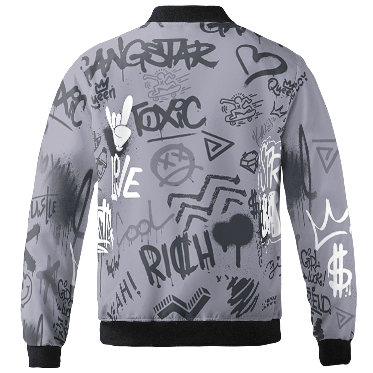 Stealth 14s Jacket Match Graffiti King 3D All-Over Print Doodle Style - NastyJamz