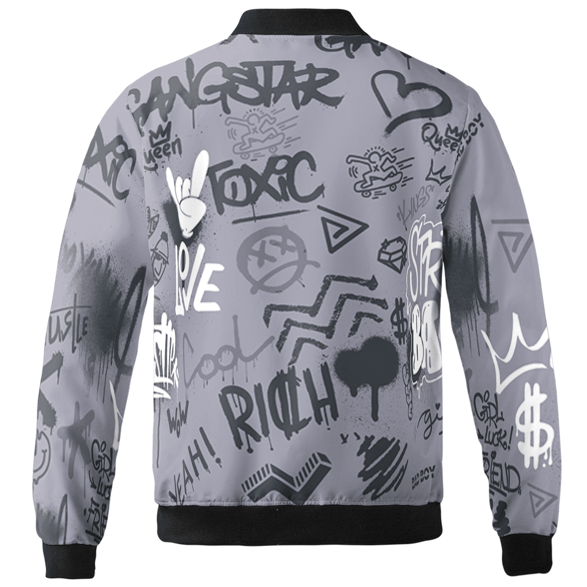 Stealth 14s Jacket Match Graffiti King 3D All-Over Print Doodle Style - NastyJamz