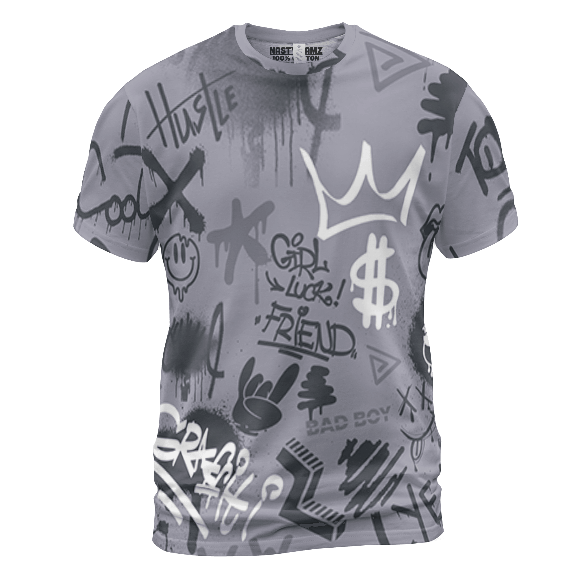 Stealth 14s T Shirt Match Graffiti King 3D All-Over Print Doodle Style - NastyJamz