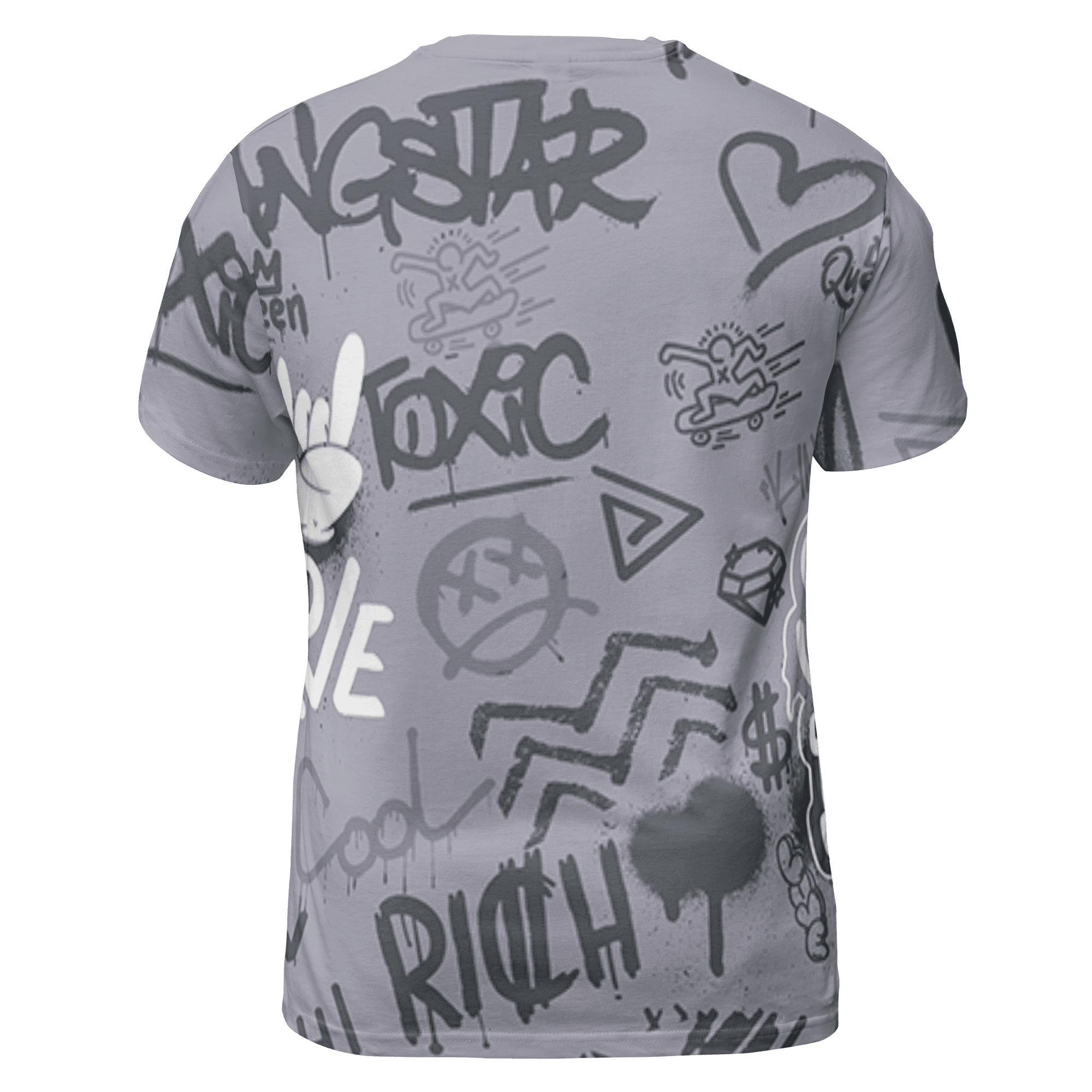 Stealth 14s T Shirt Match Graffiti King 3D All-Over Print Doodle Style - NastyJamz