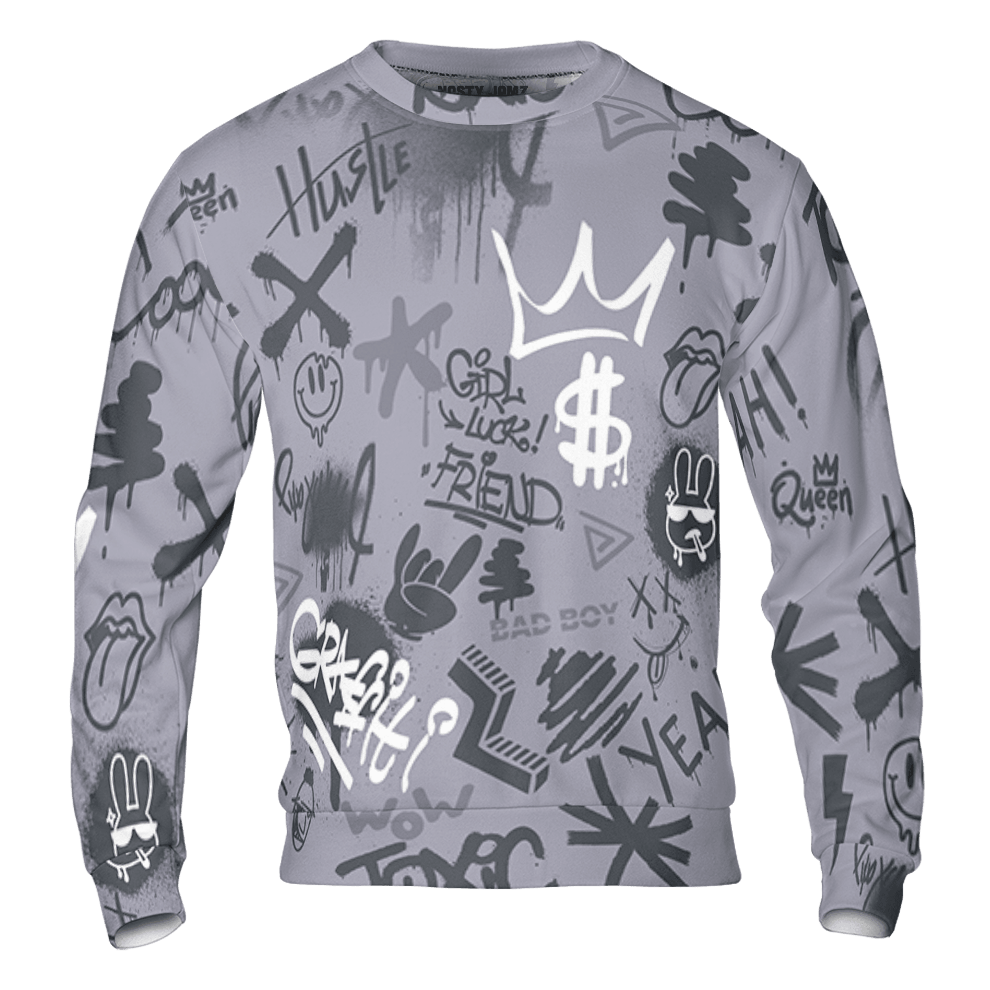 Stealth 14s Sweatshirt Match Graffiti King 3D All-Over Print Doodle Style - NastyJamz