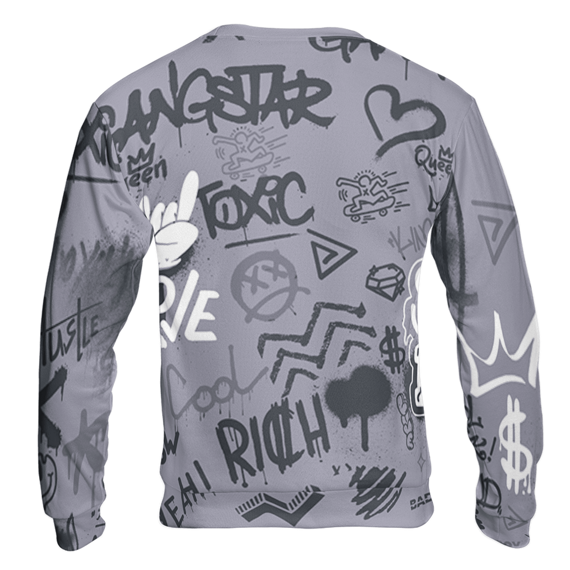 Stealth 14s Sweatshirt Match Graffiti King 3D All-Over Print Doodle Style - NastyJamz