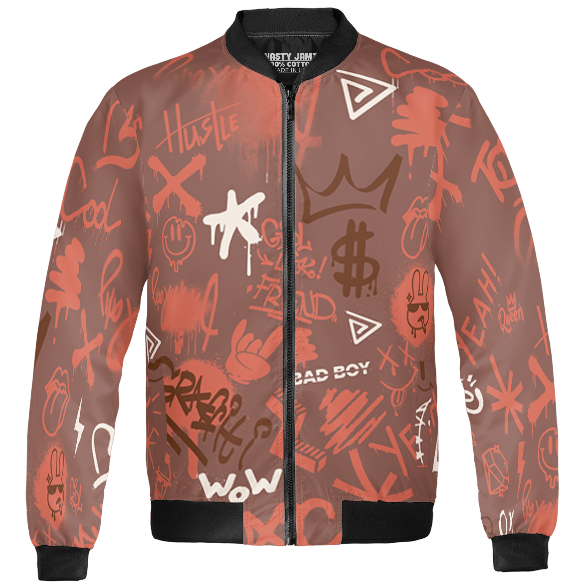 High OG Dusted Clay 1s Jacket Match Graffiti King 3D All-Over Print Doodle Style - NastyJamz